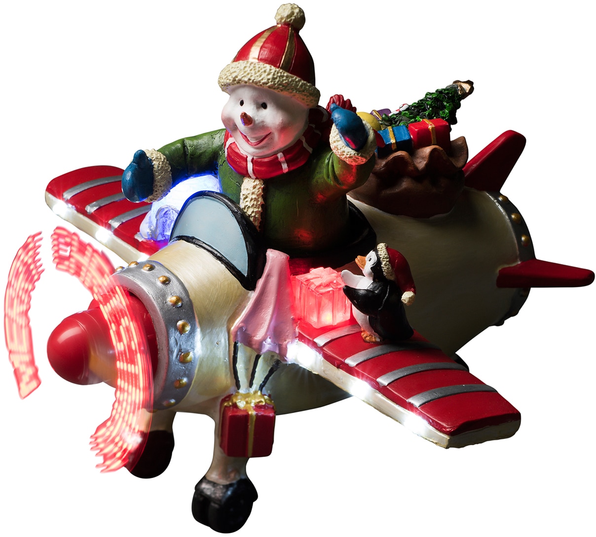 KONSTSMIDE Weihnachtsfigur, (1 St.), Flugzeug, Shop OTTO Online im im LED Szenerie Schneemann Animation mit bestellen
