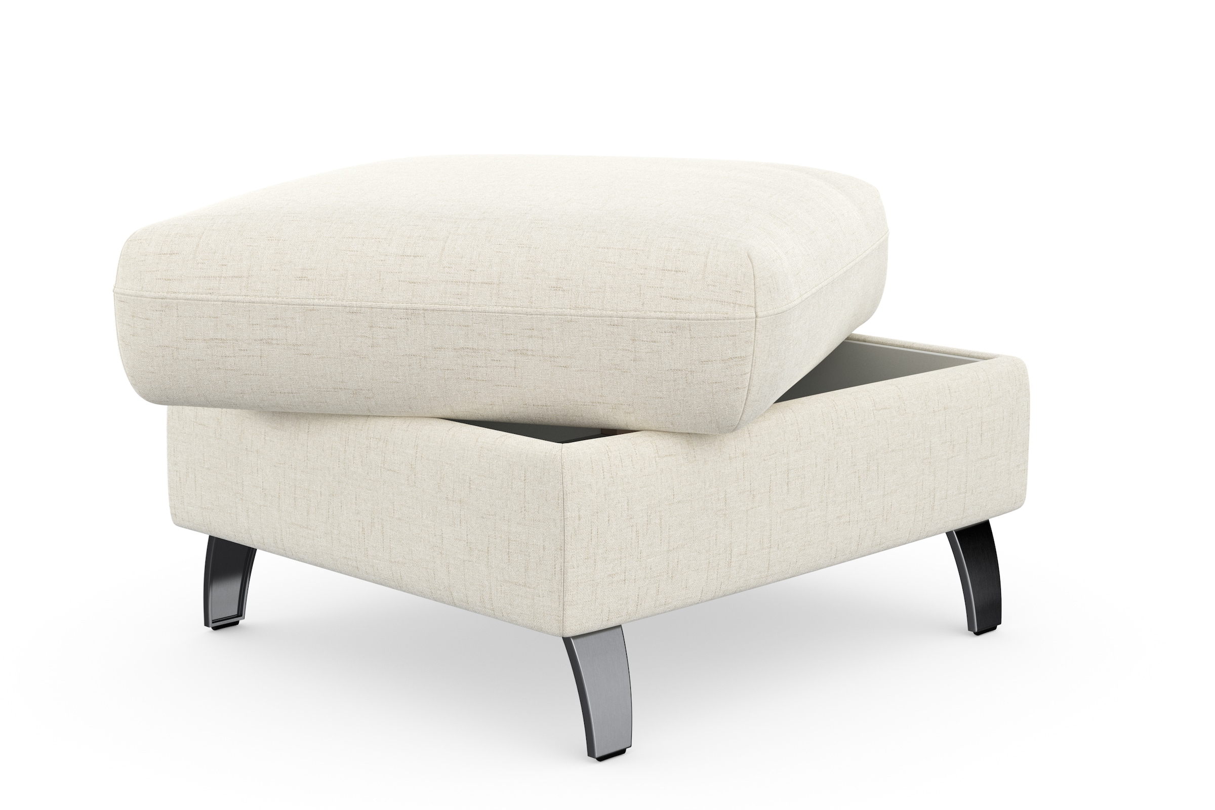 sit&more Stauraumhocker »Grenoble« mit Stauraum und satinierten Füßen