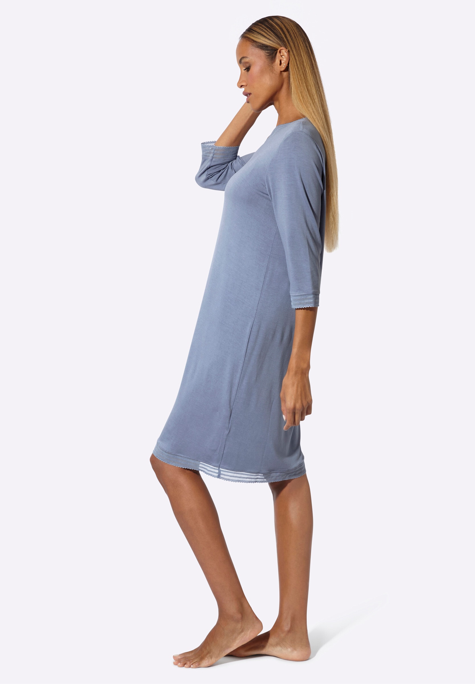creation L Pyjama »Nachthemd Nachthemd mit Mesh-Spitze« 1 Stk.