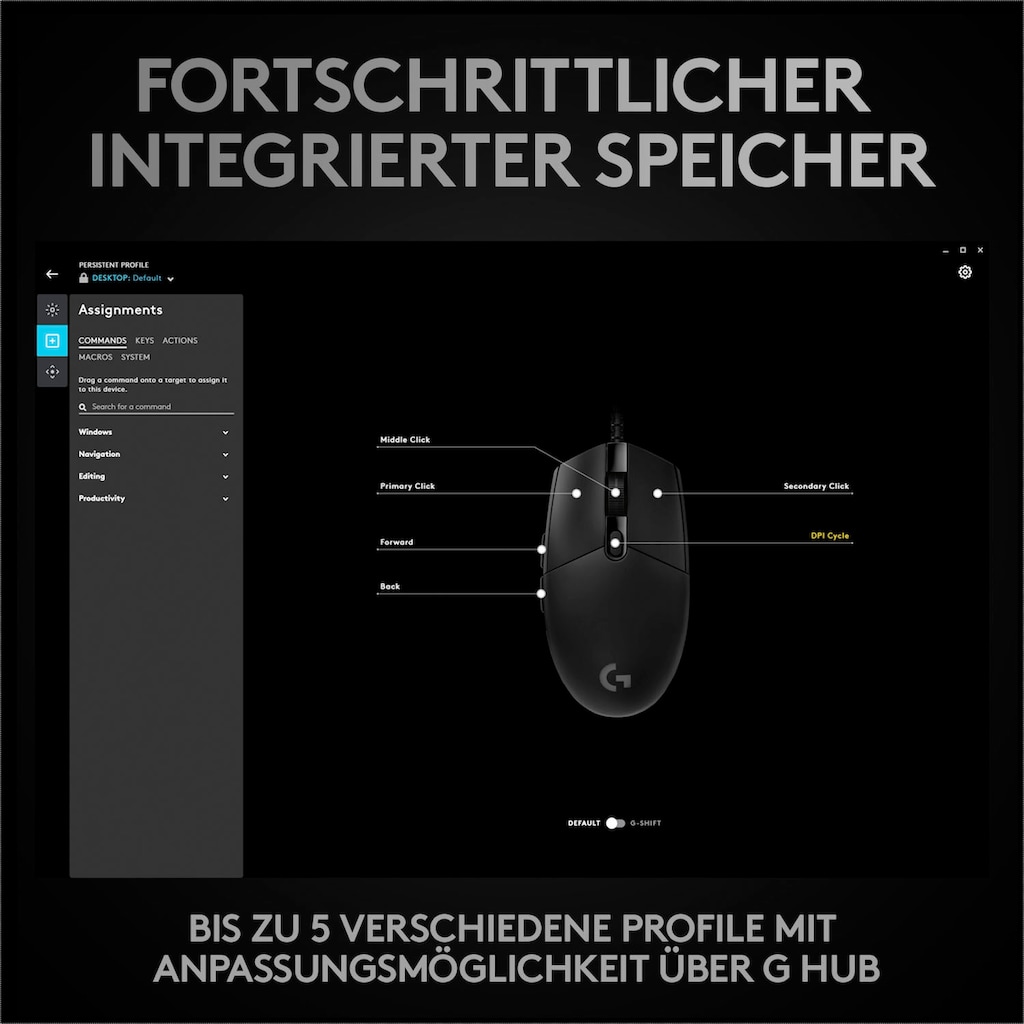 Logitech G Gaming-Maus »PRO (HERO)«, USB