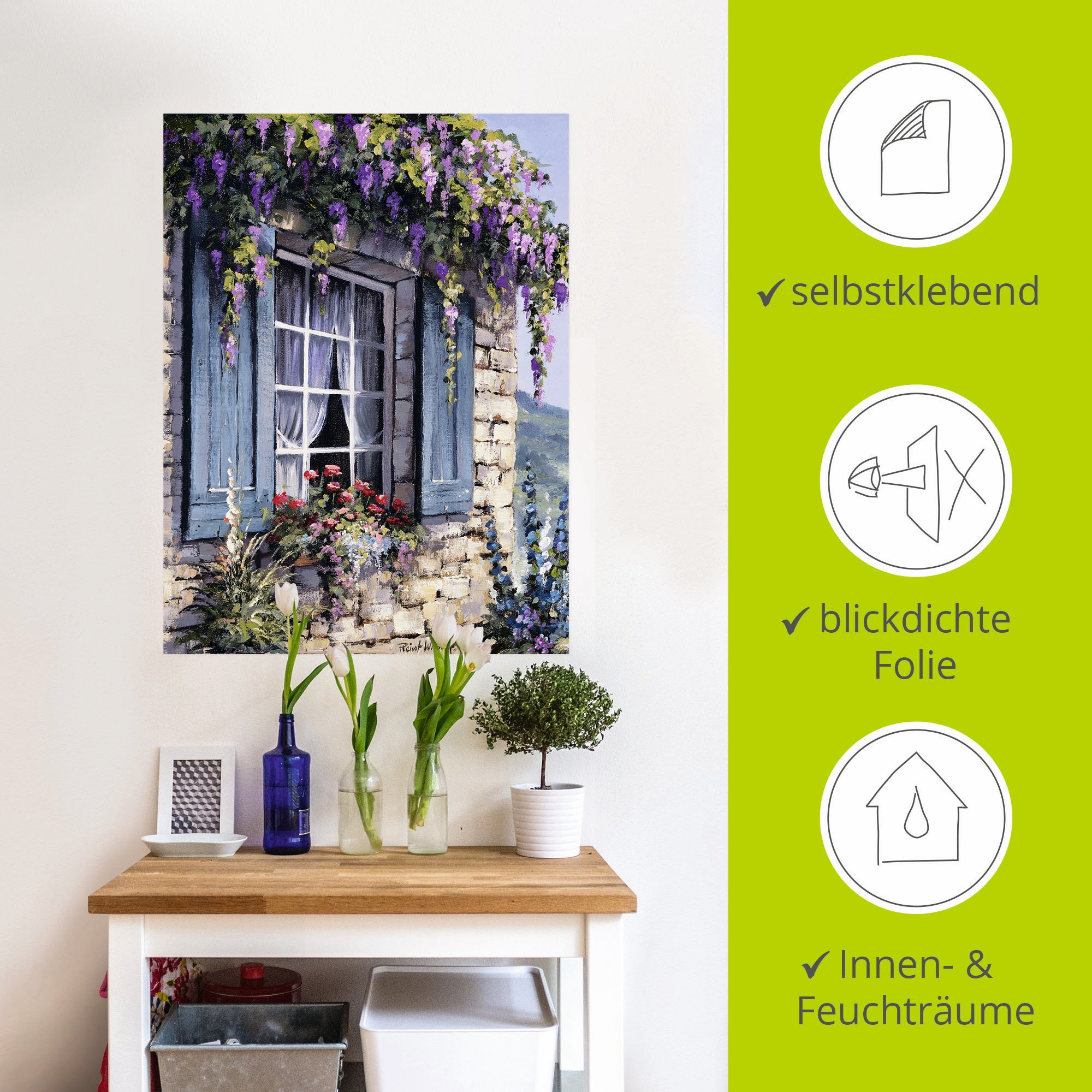 Artland Wandbild »Fenster I«, Fenster & Türen, (1 St.), als Leinwandbild, Poster, Wandaufkleber in verschied. Größen