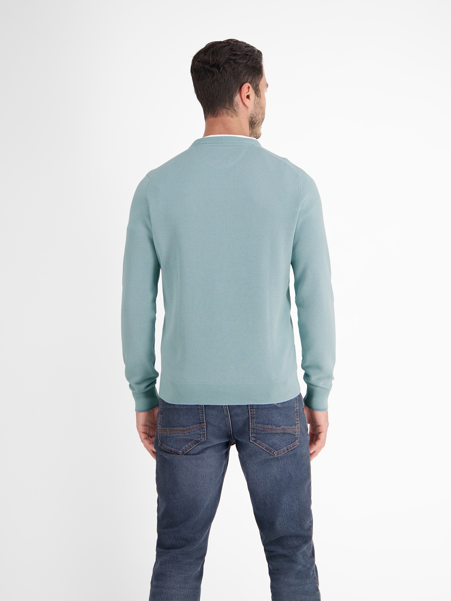 LERROS Strickpullover »LERROS Leichter Strickpullover mit schmaler Rippstruktur«