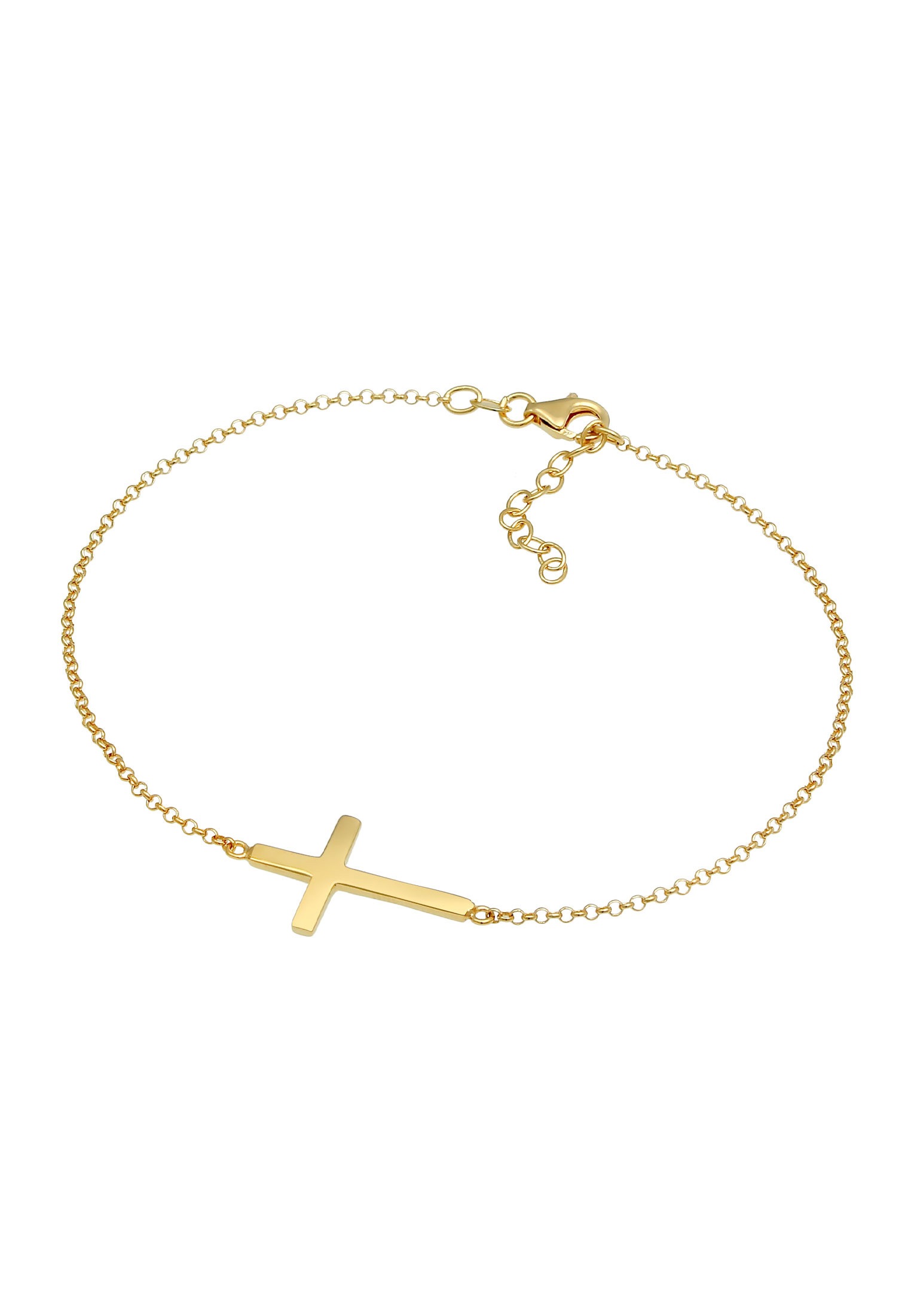 Elli Fußkette »Fußschmuck Kreuz Religion Glaube Filigran Trend 925 Silber«