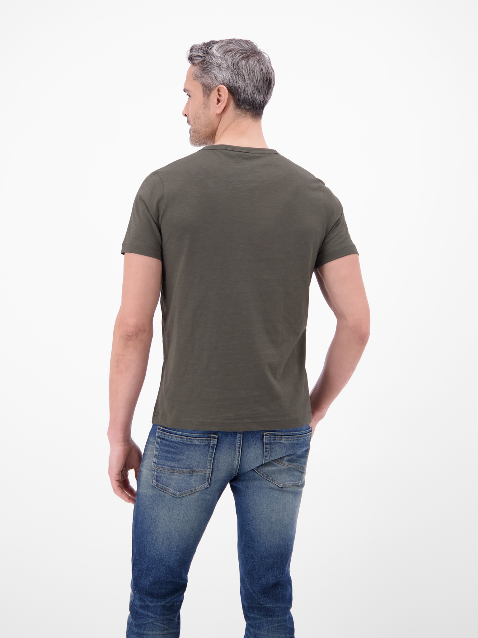 LERROS Kurzarmshirt mit Serafino-Kragen