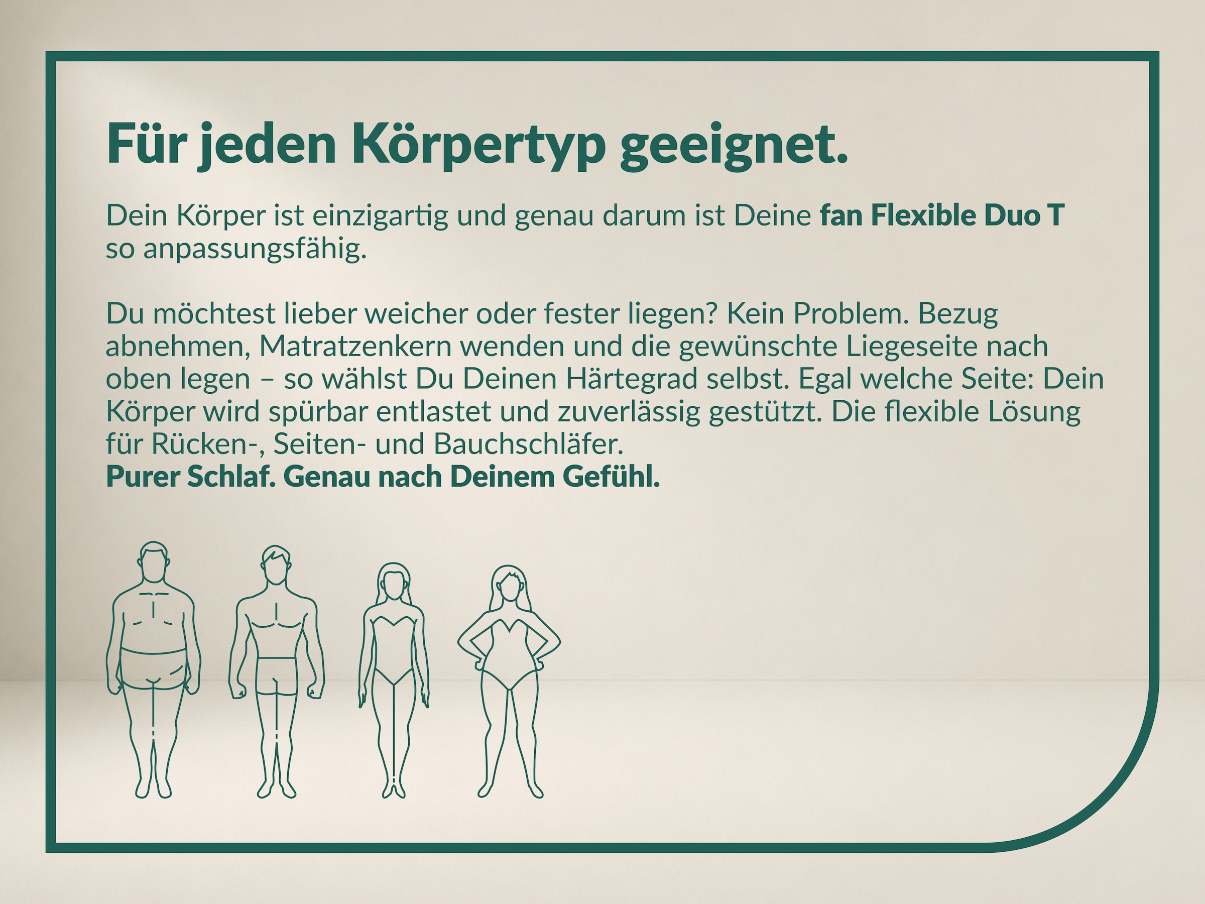 fan Taschenfederkernmatratze »fan Flexible Duo T, Matratze 90x200 cm, 140x200 cm & mehr, in H2/H3« 22 cm hoch 1.034 Federn 1 Stk. tlg. Wendematratze mit Pure Fresh-Bezug, 1034 Federn (bei 100x 200 cm)
