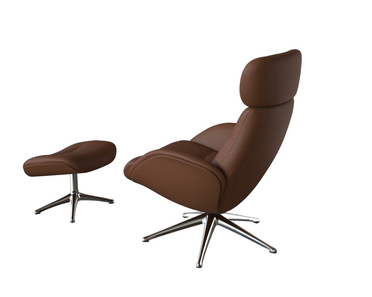 FLEXLUX Relaxsessel »Elegant, Funktionsessel, Polstersessel, Armlehnen-, TV-Fernsehsessel,«, Premium Komfort, Rücken- und Kopfteilverstellung, Drehbar, Fuß Alu