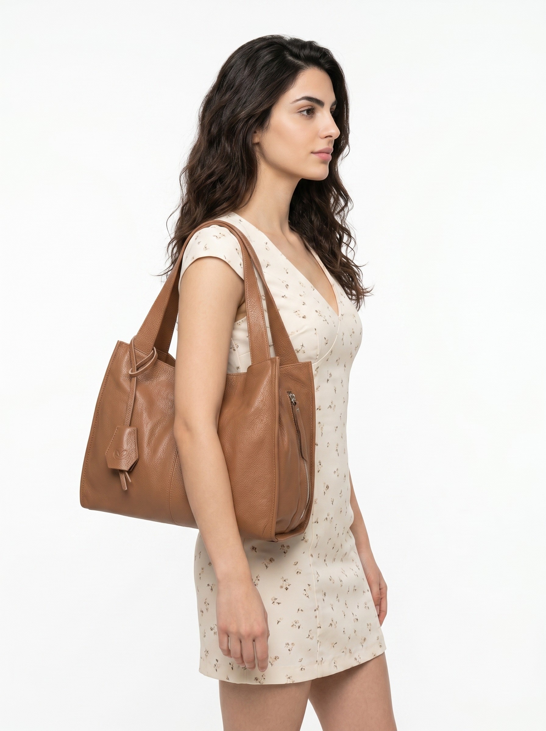 Cluty Shopper echt Leder, Made in Italy