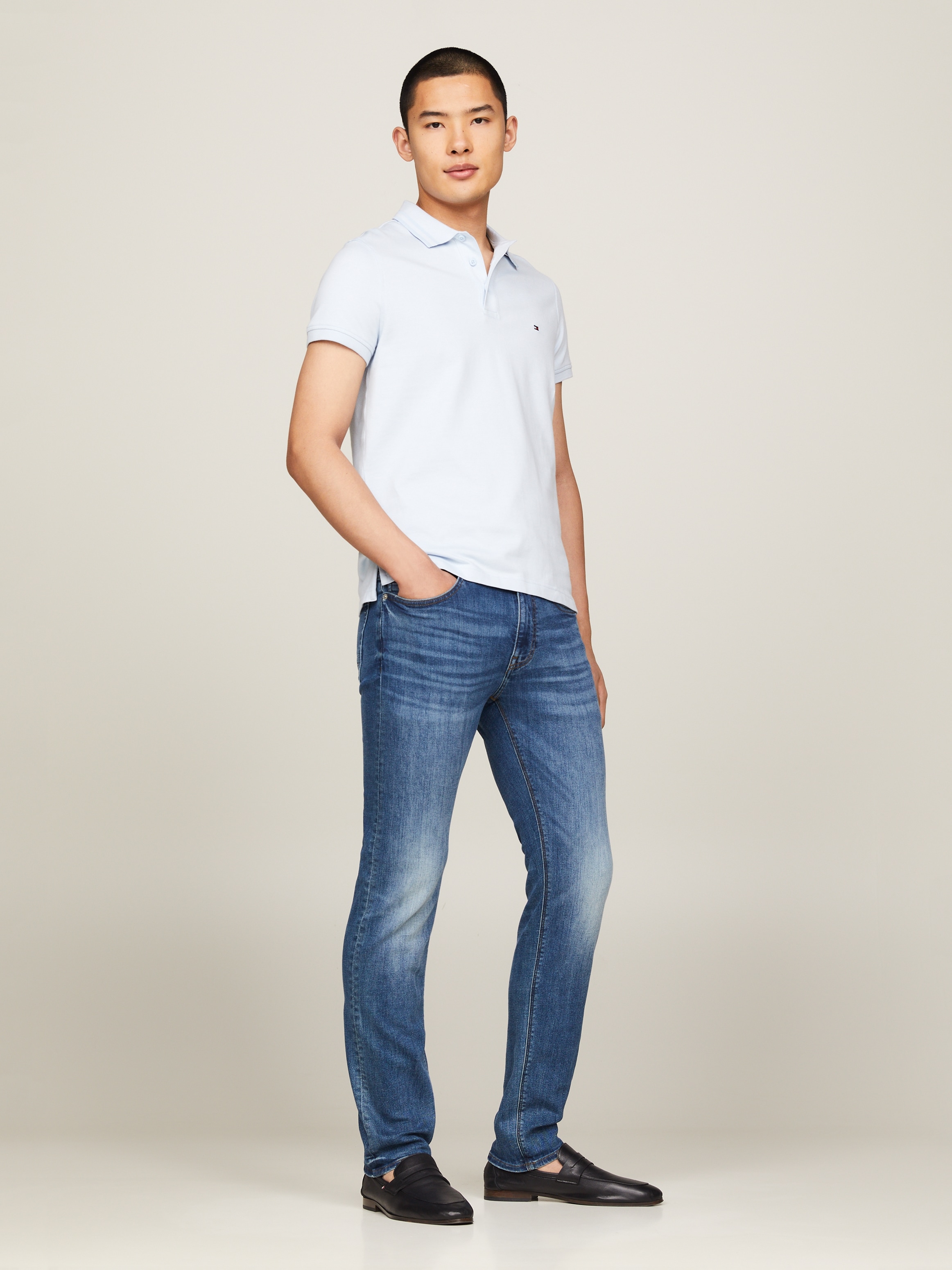 Tommy Hilfiger Poloshirt »PRETWIST MOULINE SLIM FIT POLO«, mit melierter Optik