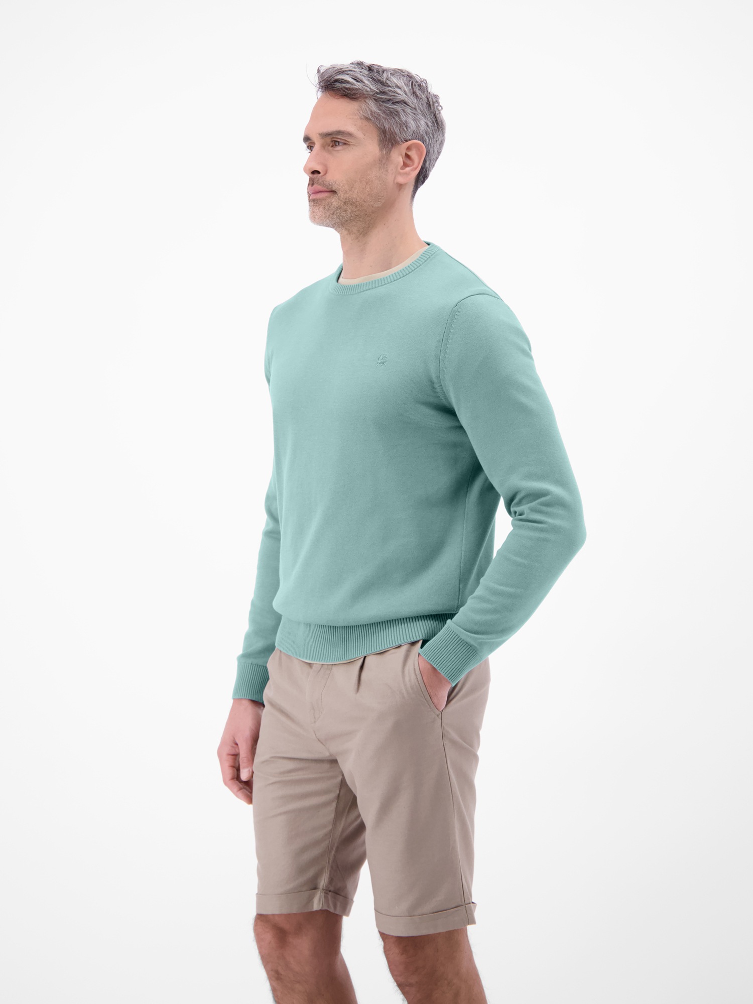 LERROS Strickpullover »Crewneck Strickpullover« Weicher Strick-Pullover, Rundhalsausschnitt, lange Ärmel, pflegeleicht