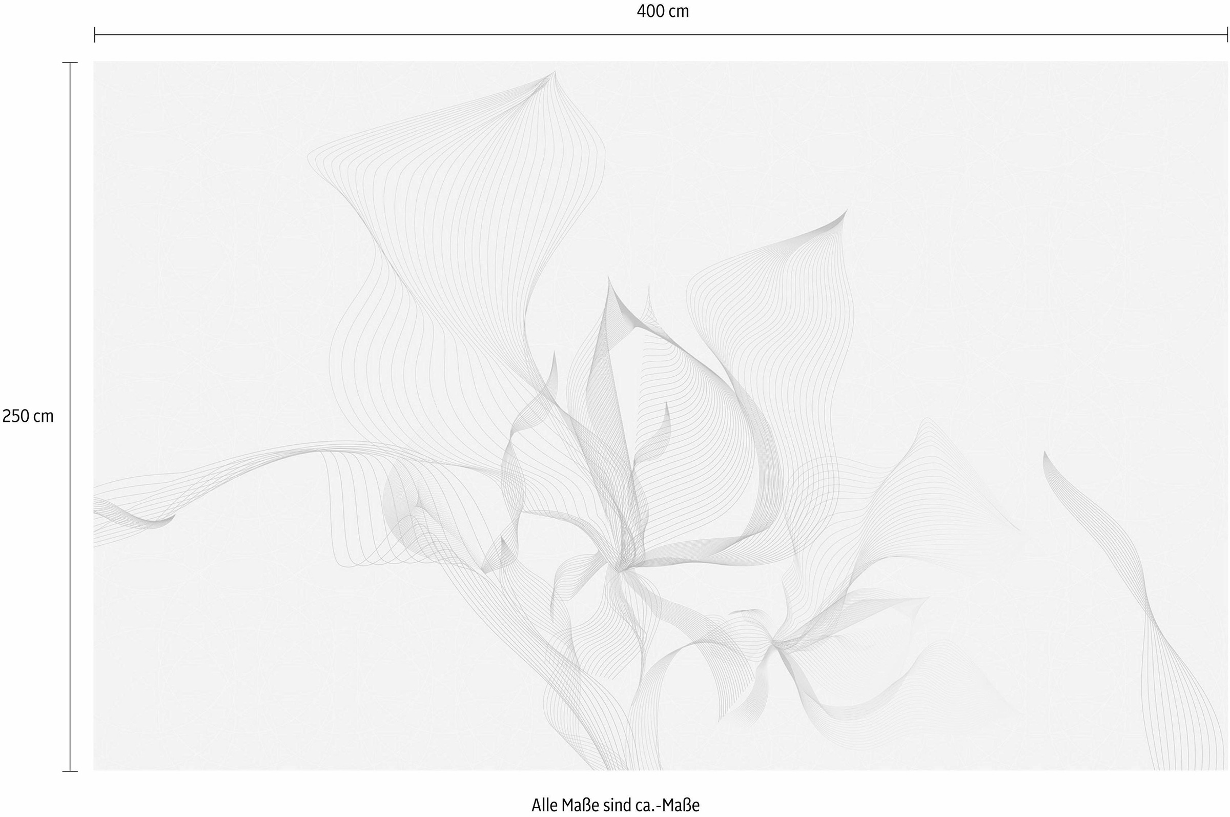 Komar Vliestapete »Digitaldruck Vlies - Spring Leaves - Größe 400 x 250 cm«, bedruckt, Wohnzimmer, Schlafzimmer