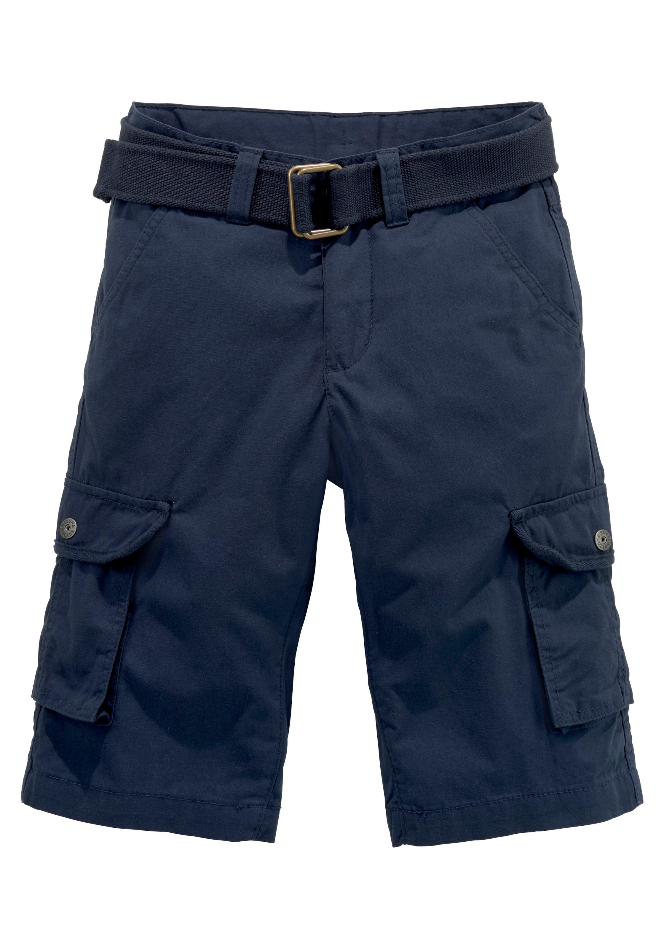 KIDSWORLD Shorts »2tgl. Bermudas mit Gürtel«, (Set, 2 tlg.), mit Textilgürtel für Jungen