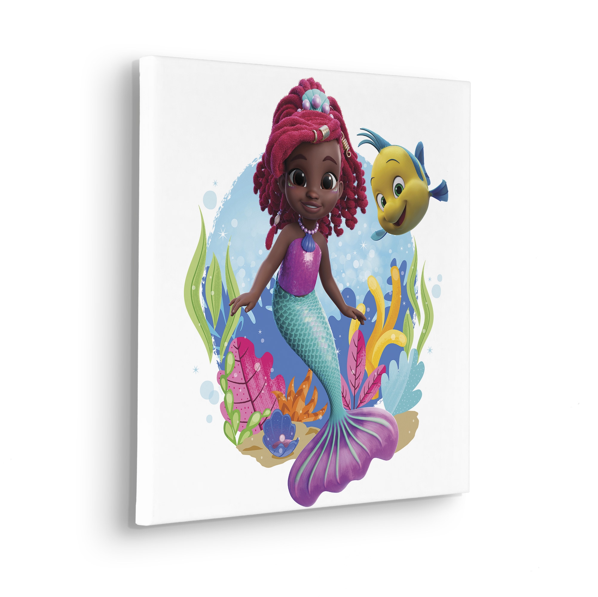 Komar Leinwandbild »Disney Ariel Baby Mermaid«, Disney, (1 St.), 40 x 40 cm (Breite x Höhe) - Kinderzimmer, Dekoration
