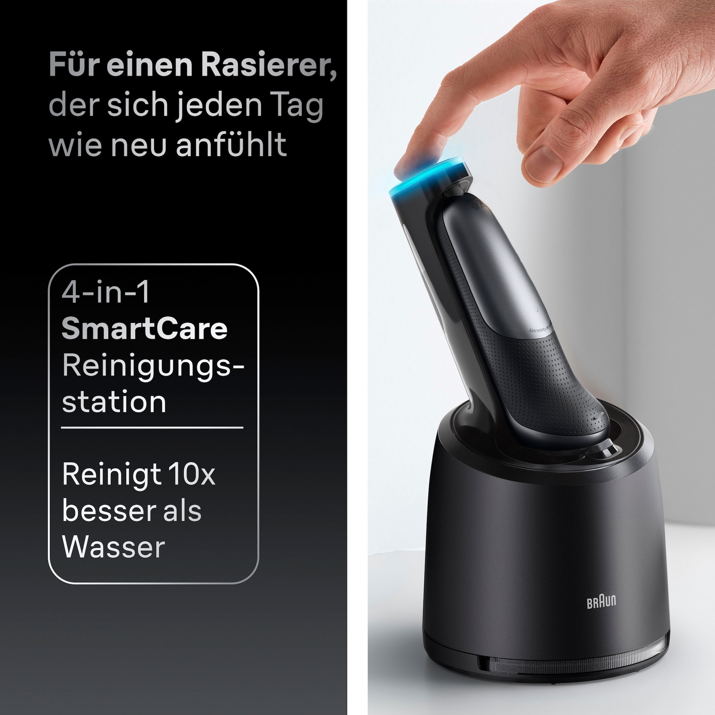 Braun Elektrorasierer »Series 7 72-C7200cc« Reinigungsstation Bis zu 60 min, 4in1 SmartCare Center, +1 Aufsatz, 100% Wasserdicht