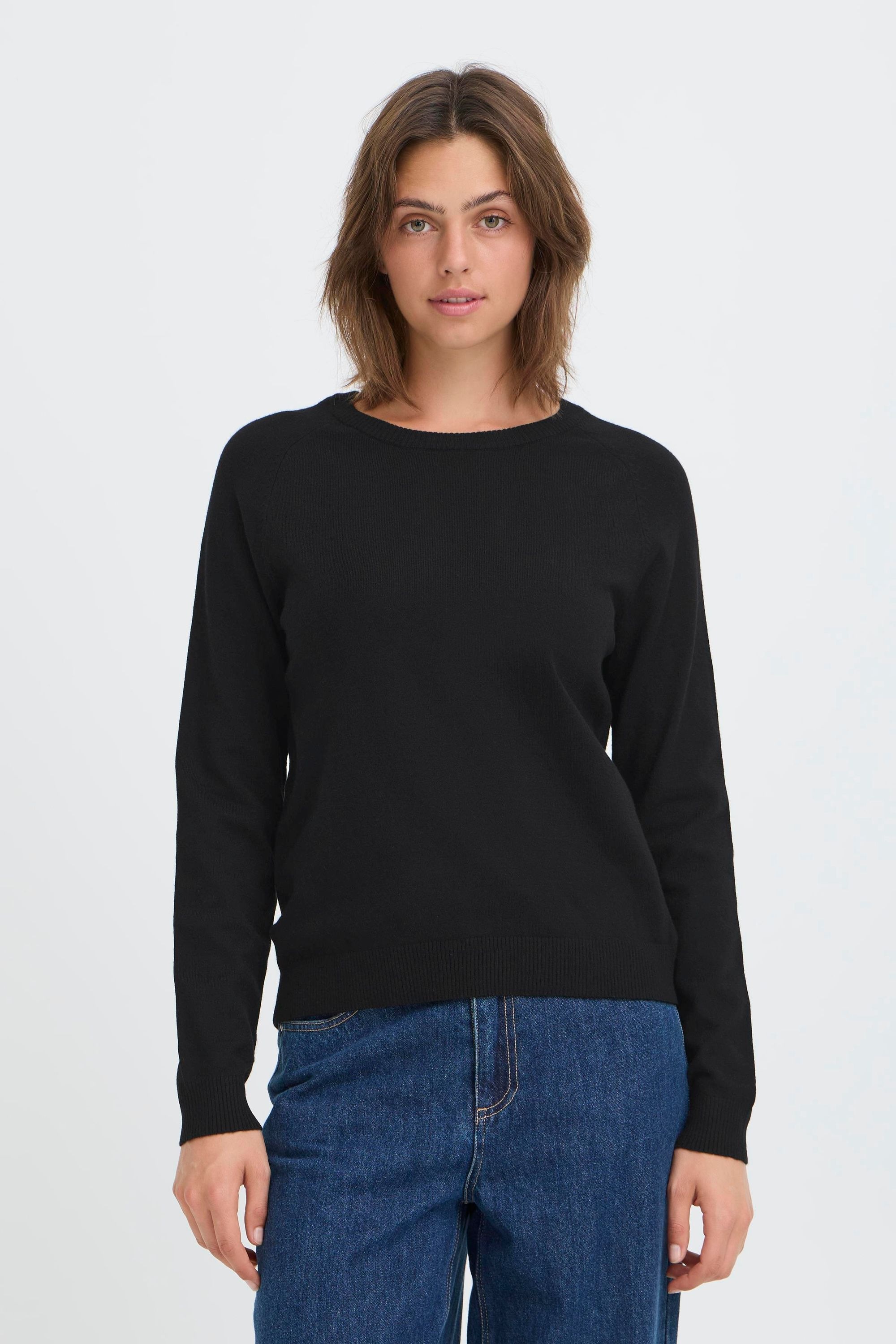 OXMO Strickfleece-Pullover »Strickpullover OXBMMNORA RAGLAN JUMPER«