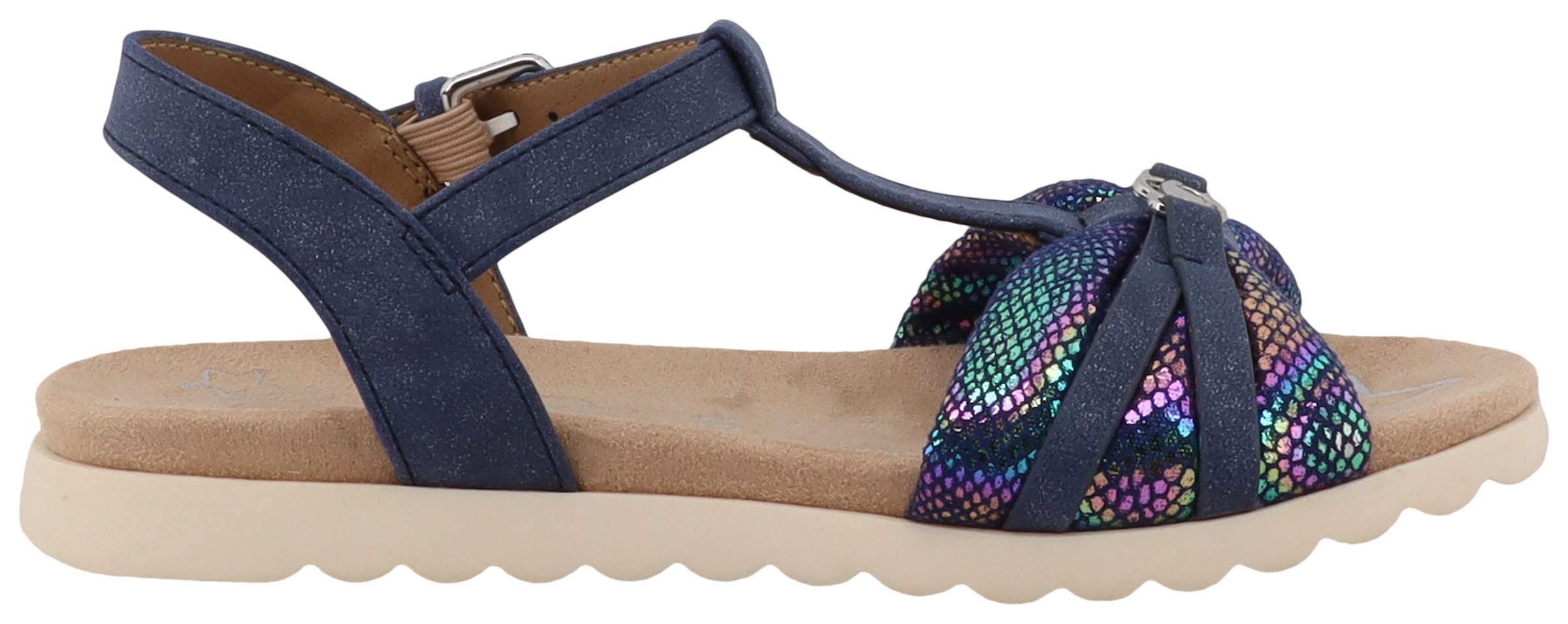 TOM TAILOR Riemchensandale »Nani«  , Plateau, Sandalette mit Raffungen und Kontrastbesatz