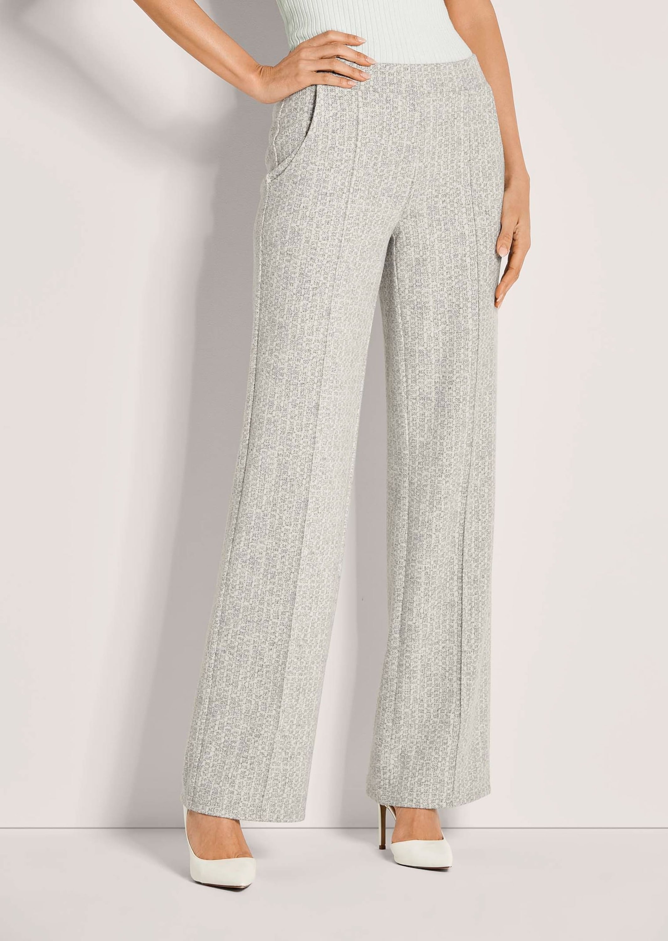 MADELEINE Schlupfhose »Jerseyhose Weite Bügelfaltenhose mit Allover-Muster«
