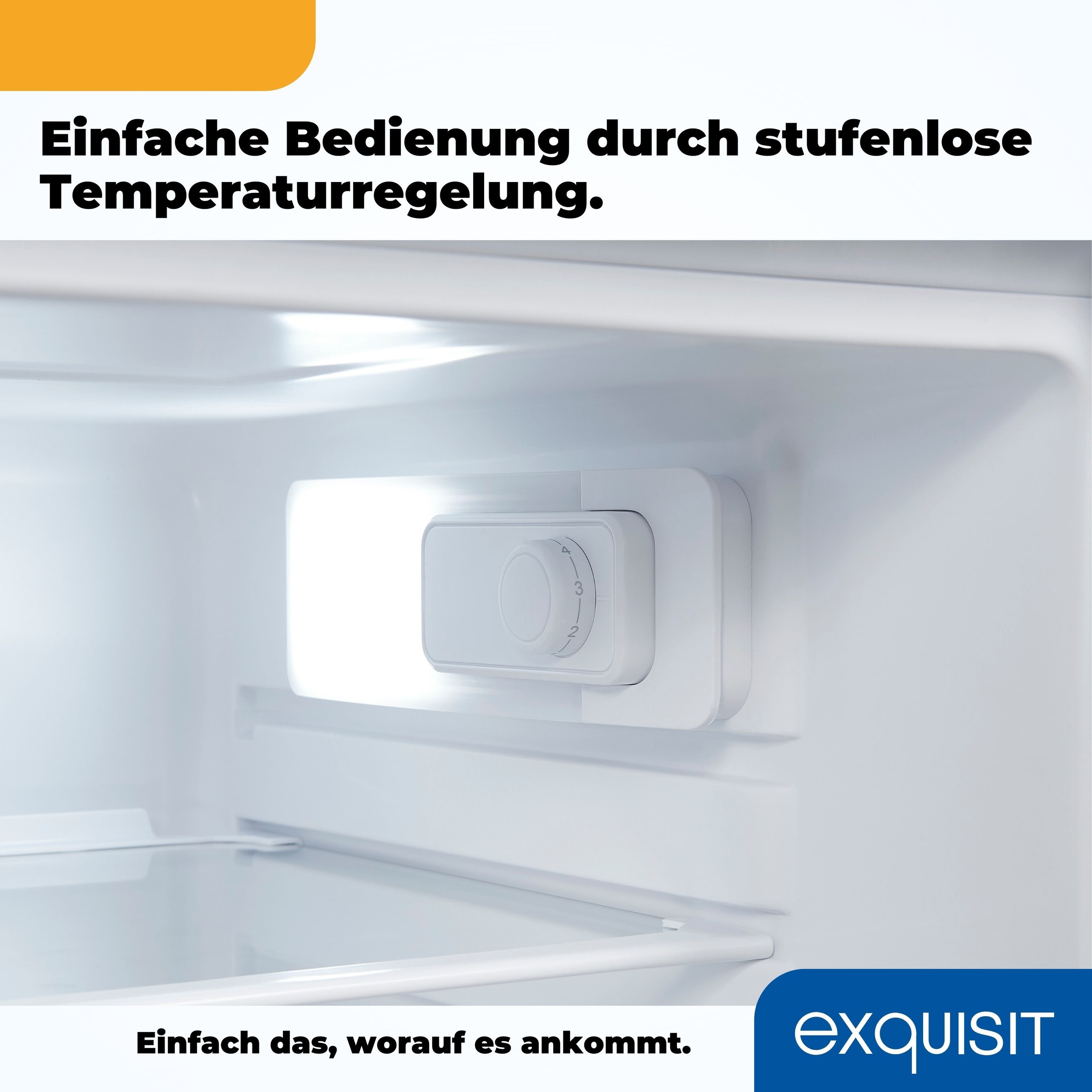 exquisit Kühlschrank »KS16-V-H-040E inoxlook«, 127 L Volumen