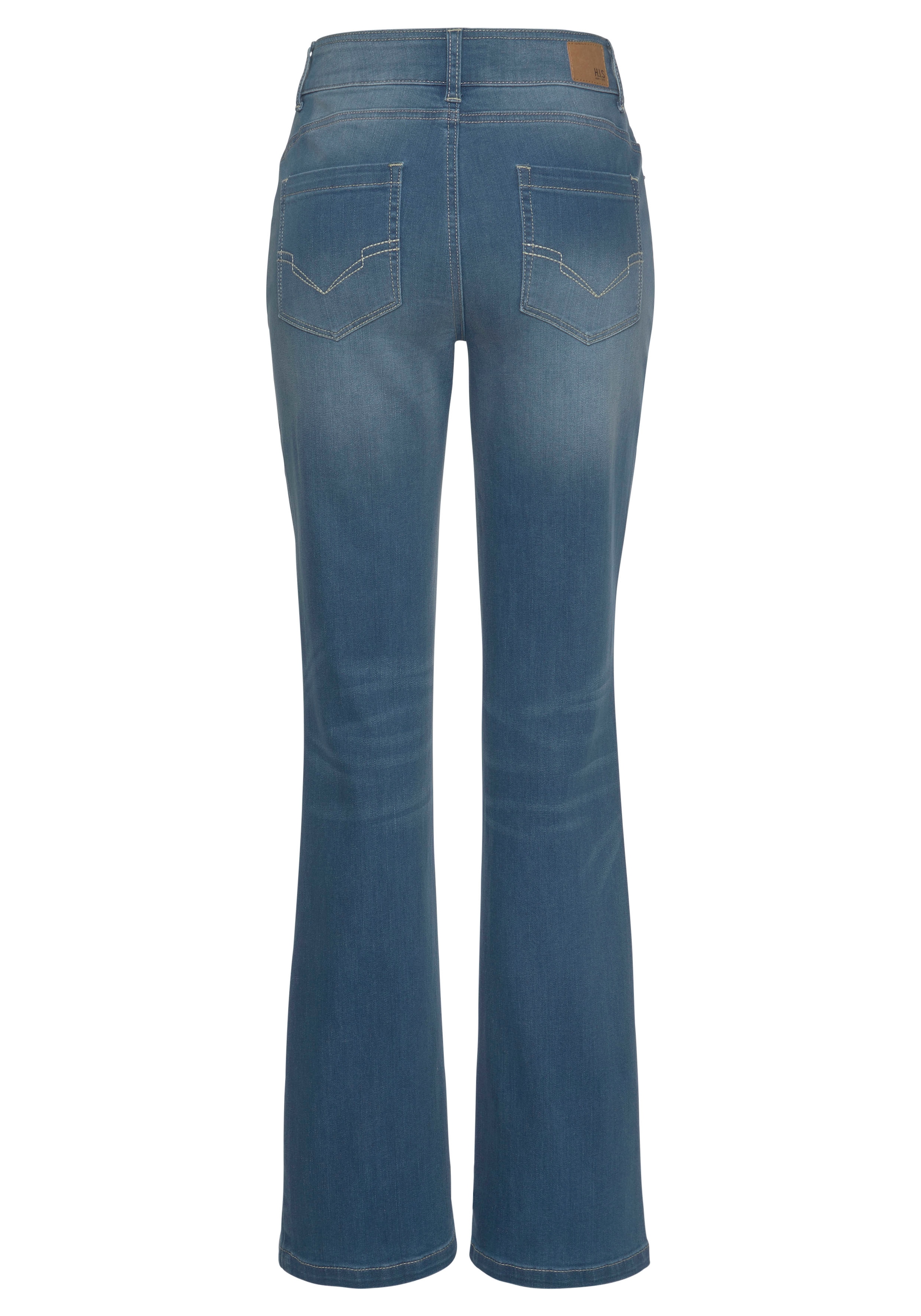 H.I.S Bootcut-Jeans »High-Waist«, hohe Taille, Bootcut, mit Used-Effekten, auch in Langgrößen
