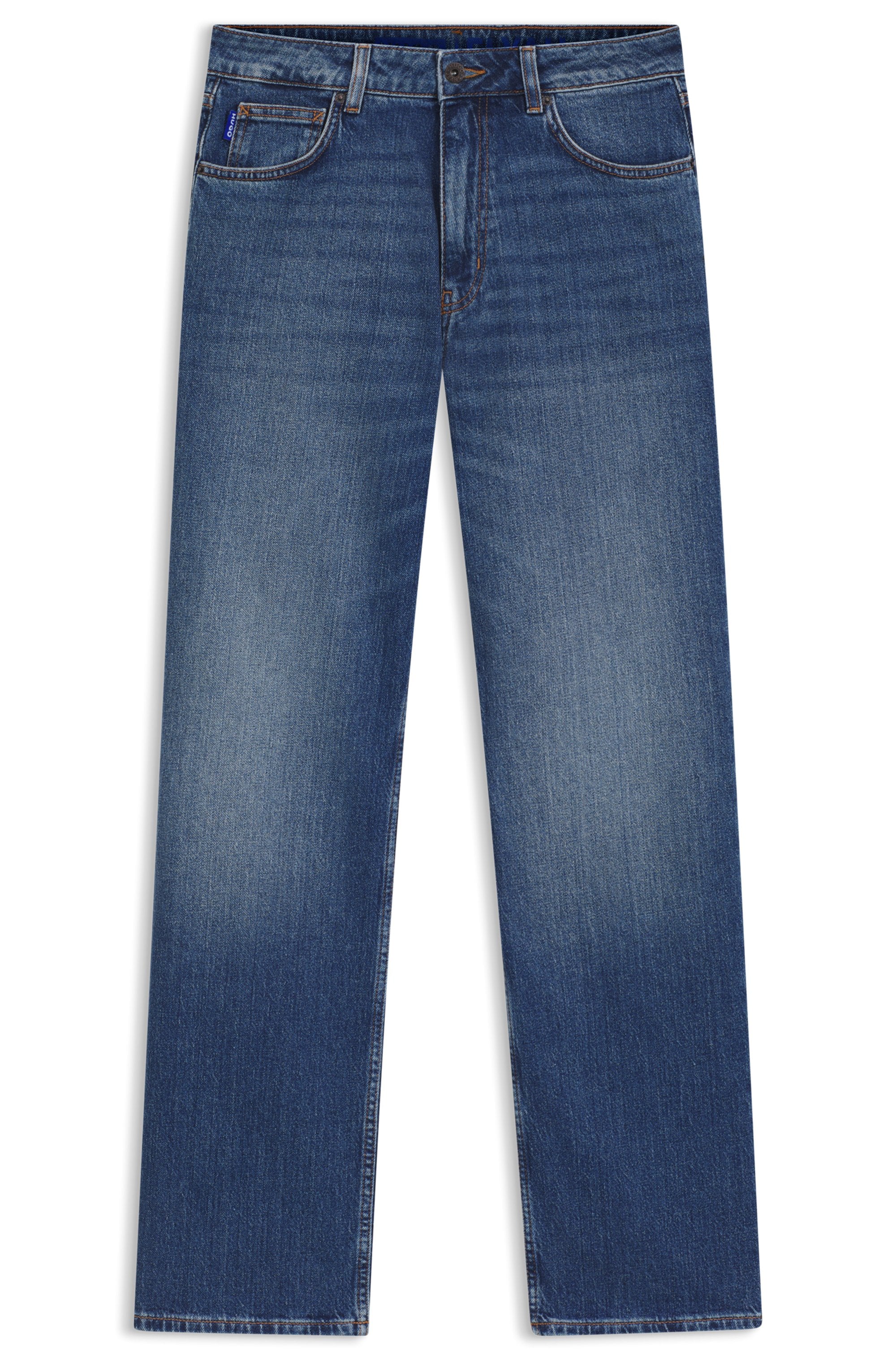 HUGO Blue Straight-Jeans »Elyah«, Straight Fit Jeans mit hoher Leibhöhe, Tall Länge 36