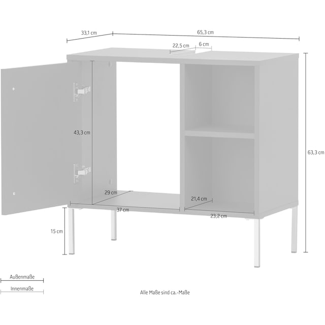 Schildmeyer Waschbeckenunterschrank »Kent«, Breite 65,3 cm, made in Germany  bei OTTO