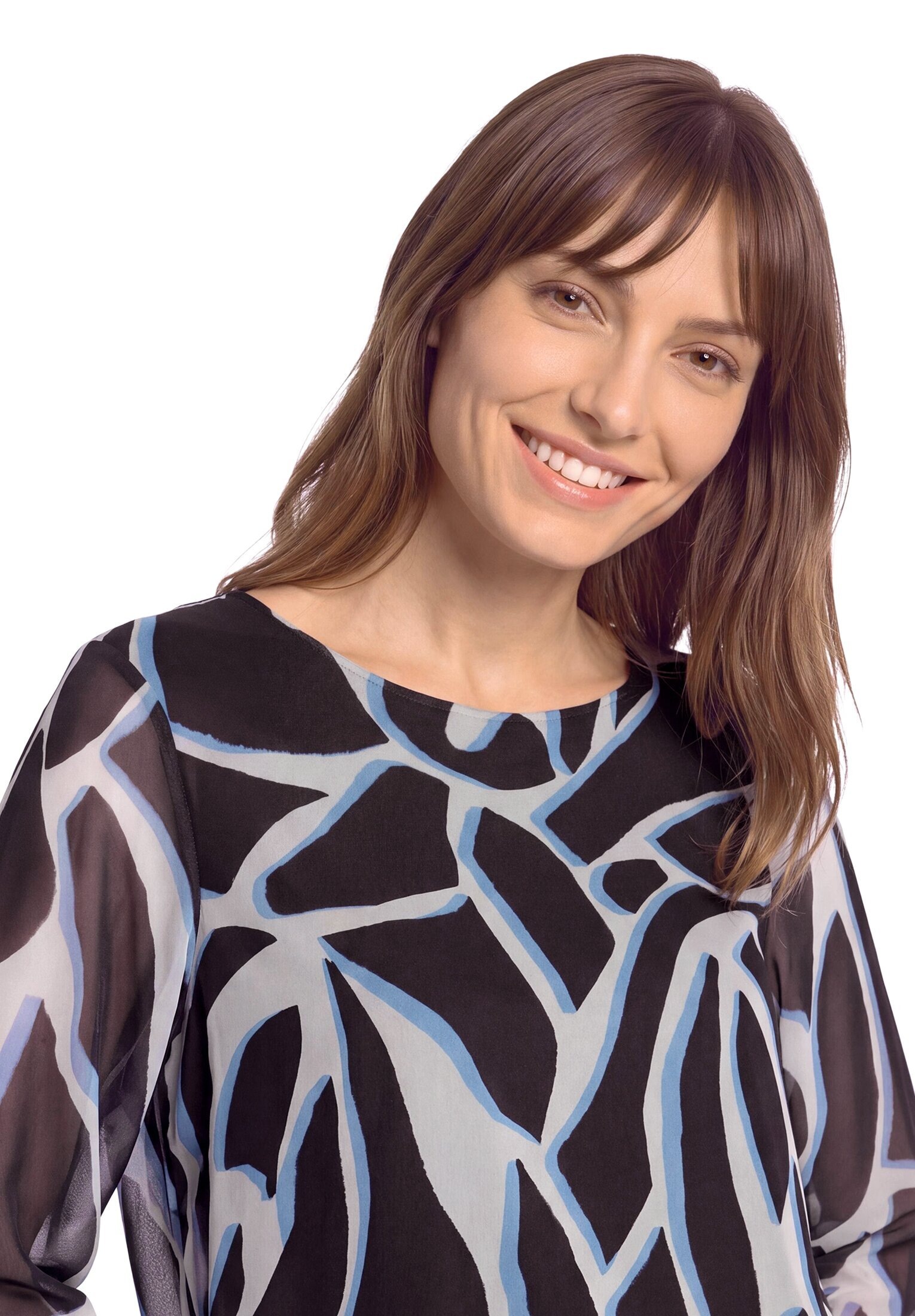 Betty&Co Rundhalsshirt »Mesh-Shirt mit Gummizug«