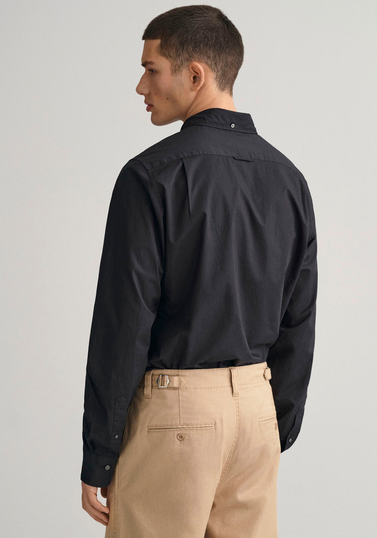 Gant Langarmhemd »Slim Fit Popeline Hemd leichte Baumwolle strapazierfähig pflegeleicht«, mit klassischer Logostickerei auf der Brust