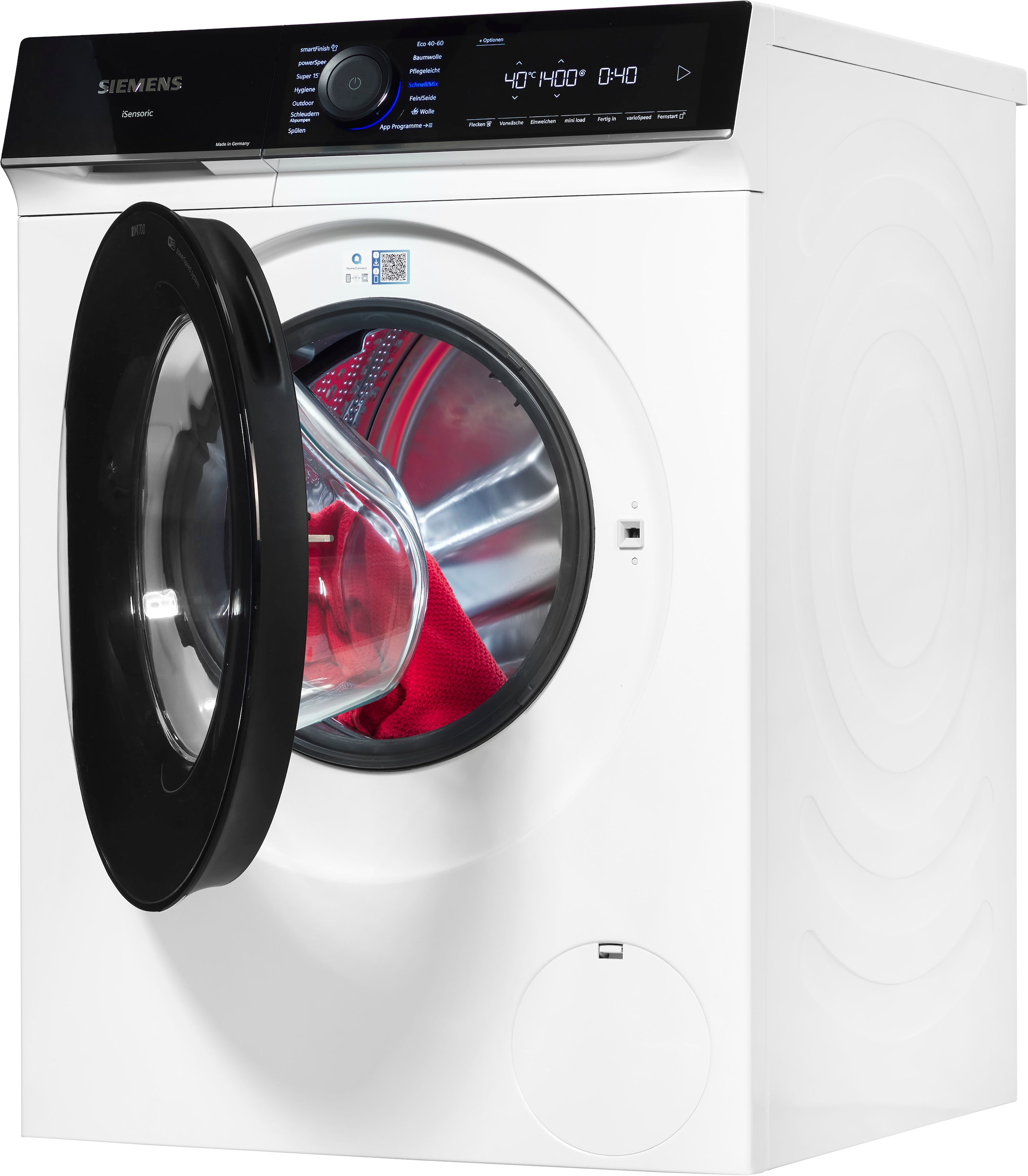 »WG44B20Z0«, 9 smartFinish – Waschmaschine iQ700, dank OTTO sämtliche Knitterfalten SIEMENS glättet kg, bei Dampf WG44B20Z0, 1400 U/min,