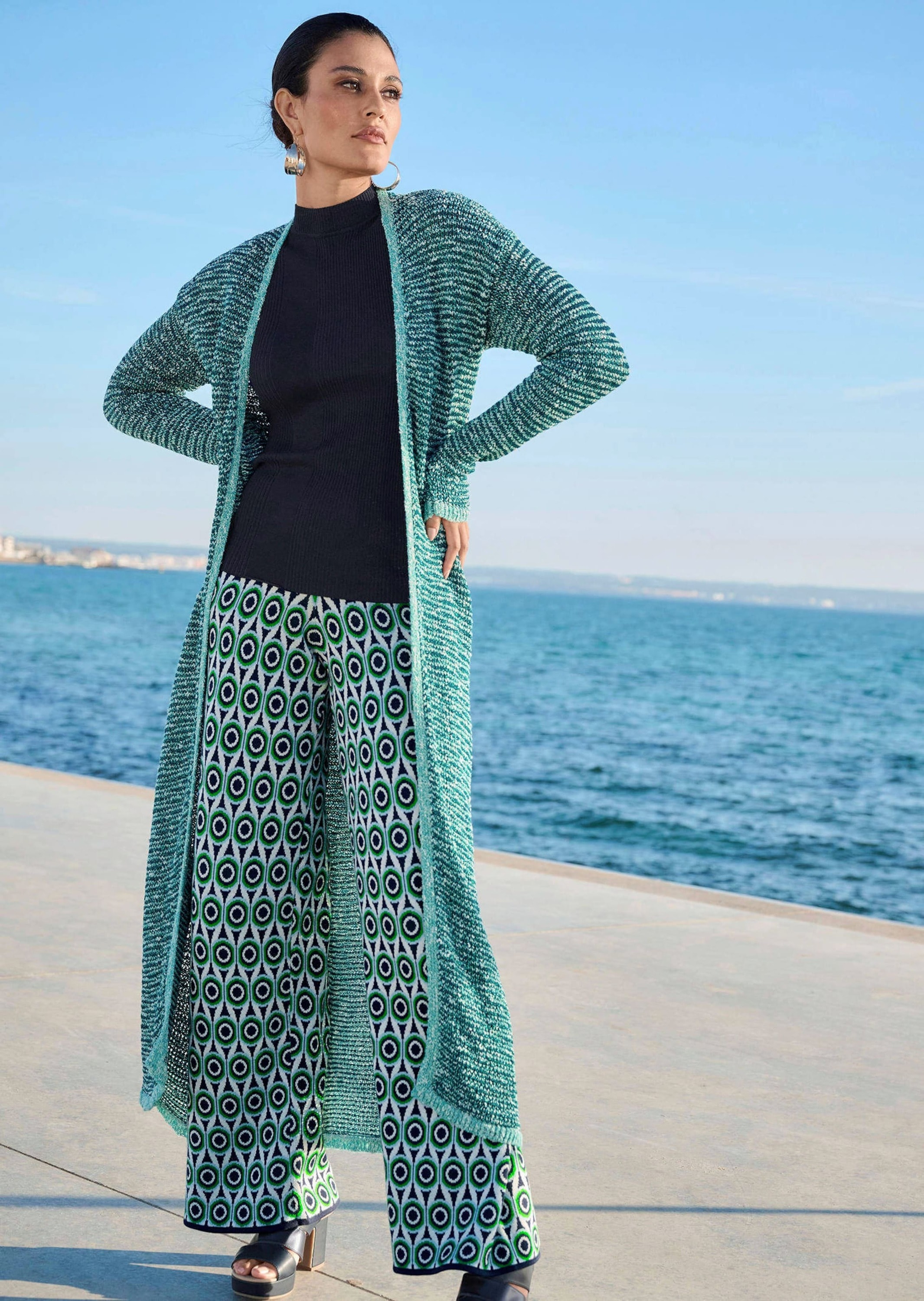 Alba Moda Strickjacke »Strickmantel Strickmantel mit Effektgarn«