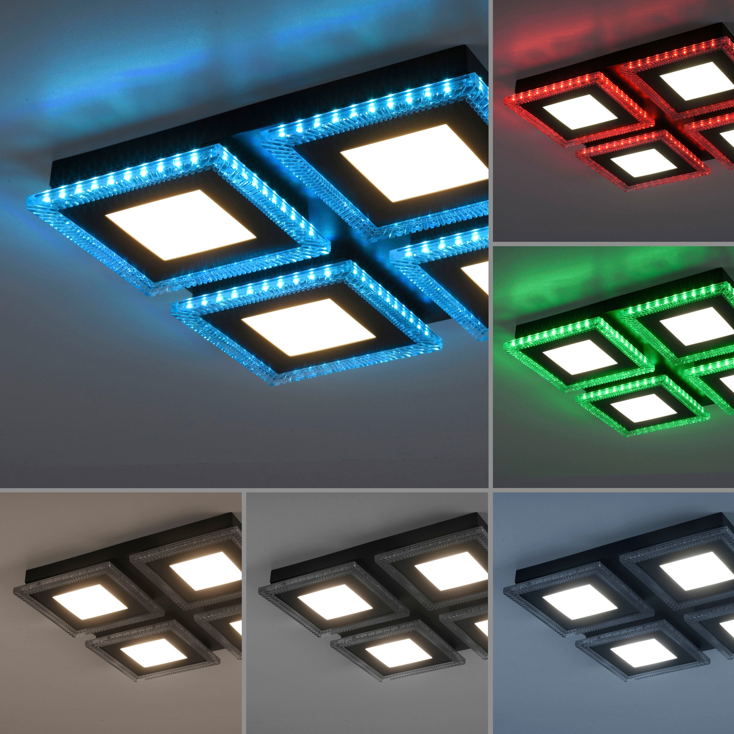 JUST LIGHT LED Deckenleuchte »ACRI«, 2 flammig, Leuchtmittel LED-Board-LED-Board | LED fest integriert-LED fest integriert
