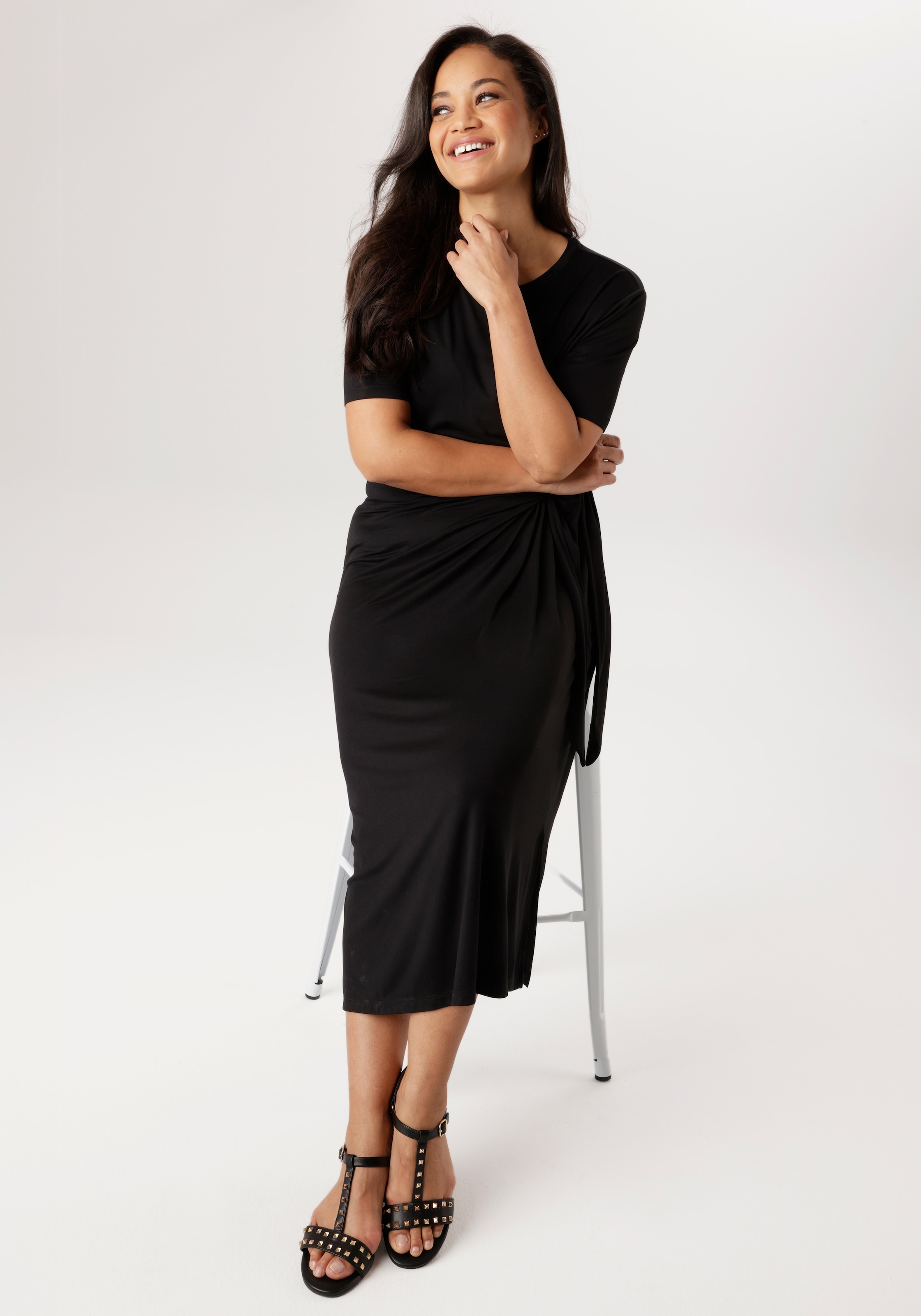 Aniston PLUS Maxikleid mit raffiniertem Bindeband - NEUE KOLLEKTION