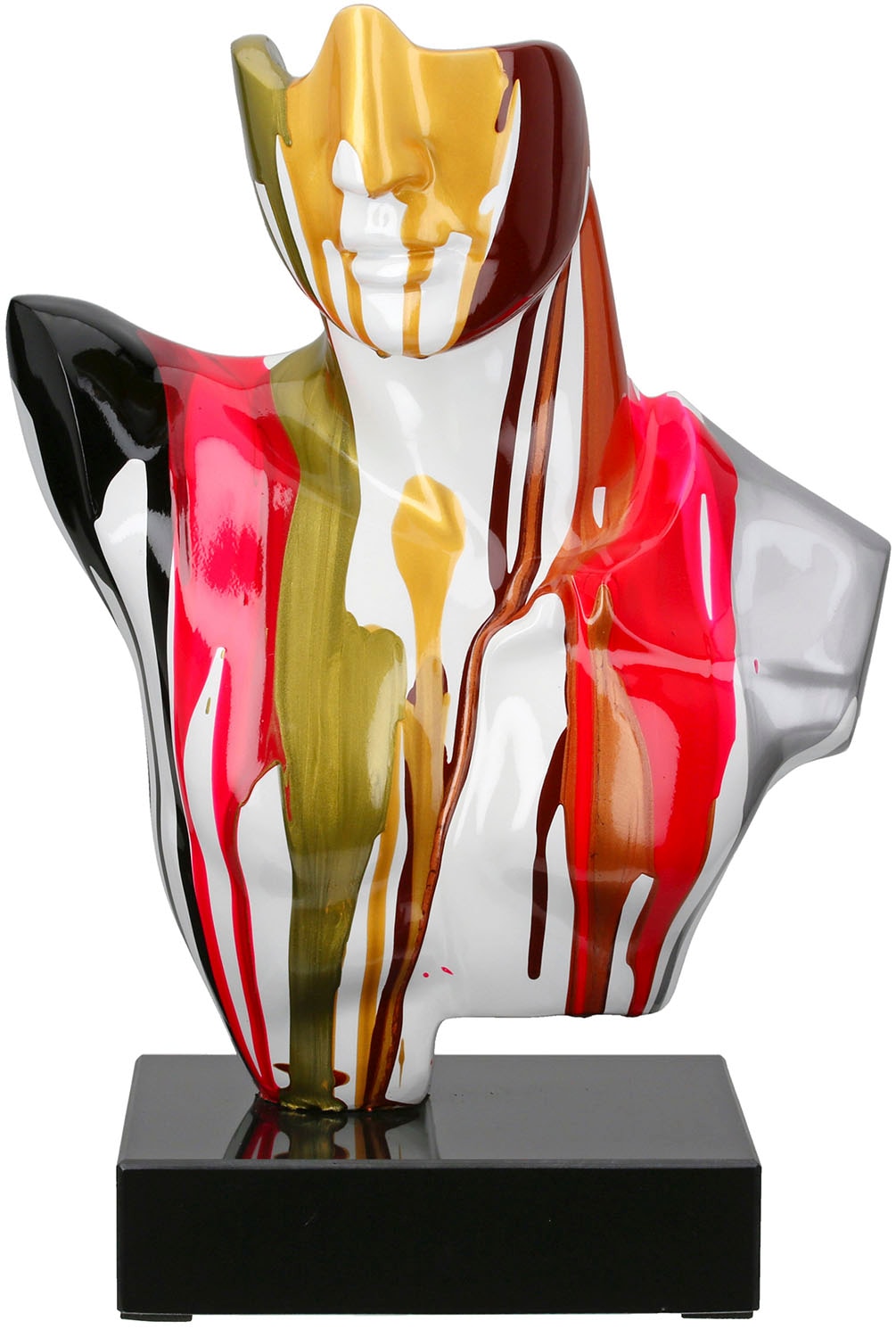 Casablanca By Gilde Dekoobjekt »Skulptur Mann Bello mehrfarbig H. 41 cm« in bunt, Größe B/H/T: 29 cm x 41 cm x 16 cm