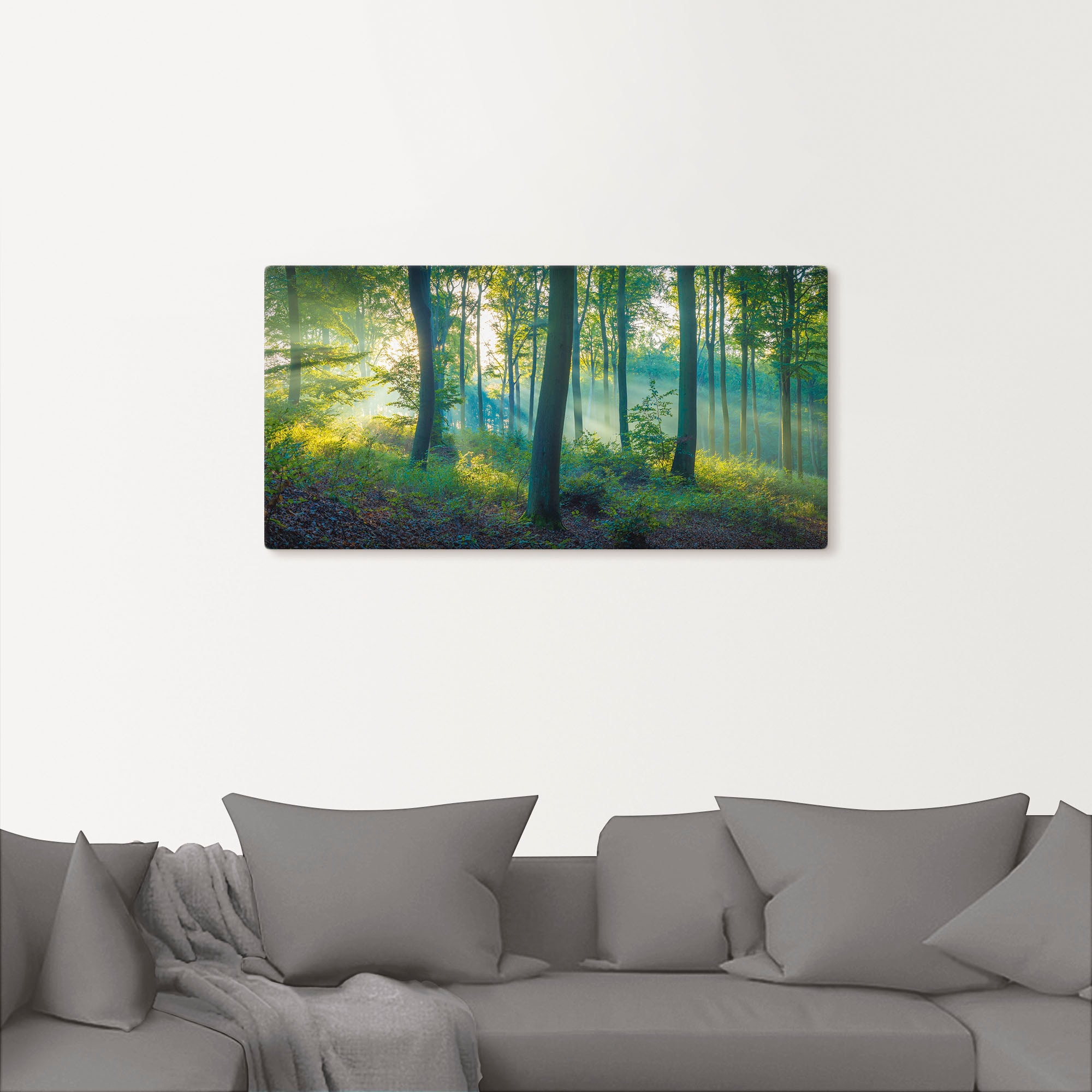 Artland Leinwandbild »Wald Panorama« Waldbilder 1 Stk. tlg. auf Holzrahmen gespannt