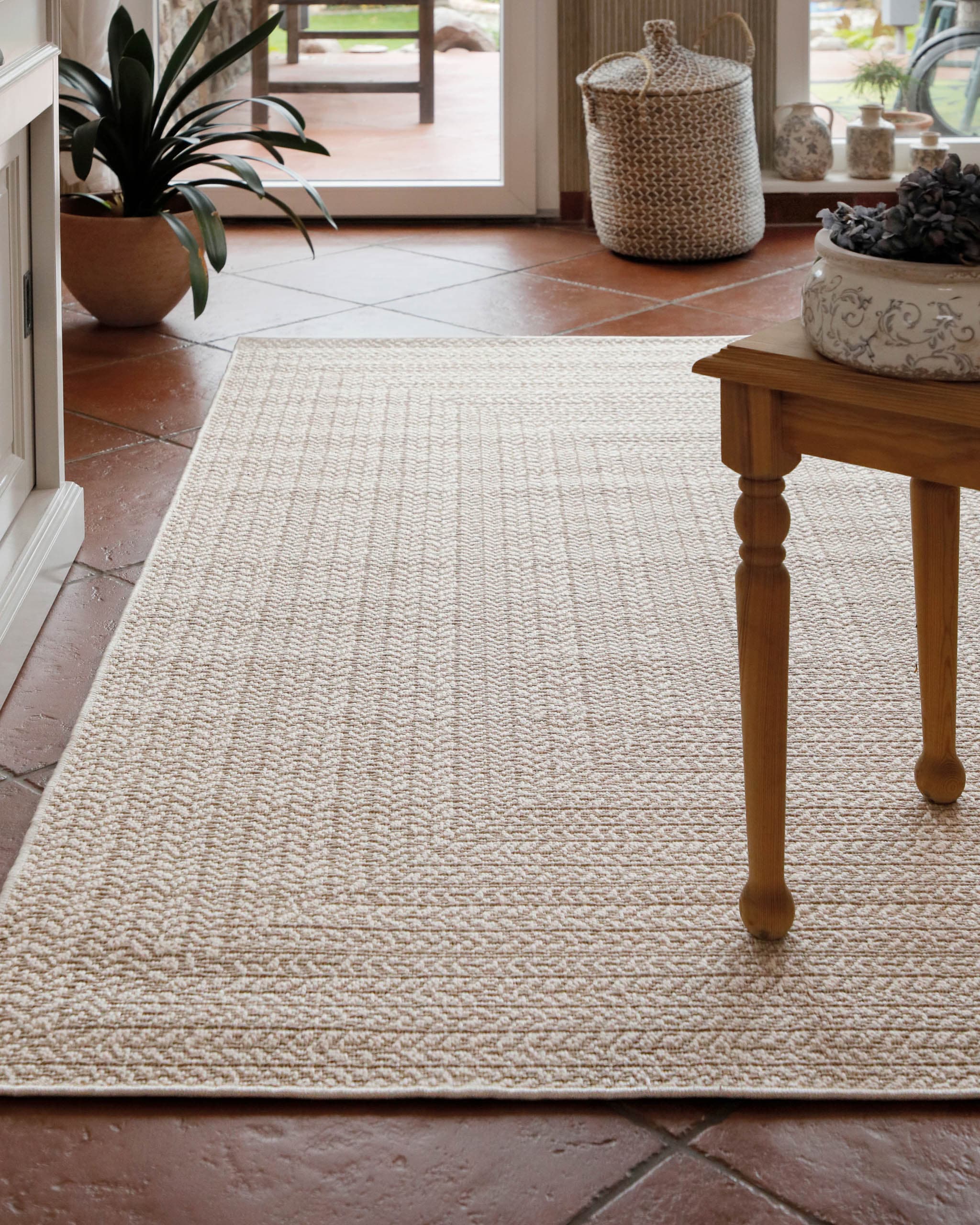 Wecon home Teppich »Layo , auch als Läufer erhältlich« rechteckig 6 mm Höhe Flachgewebe, wetterfest, geometrisches Design, In- & Outdoor Teppich