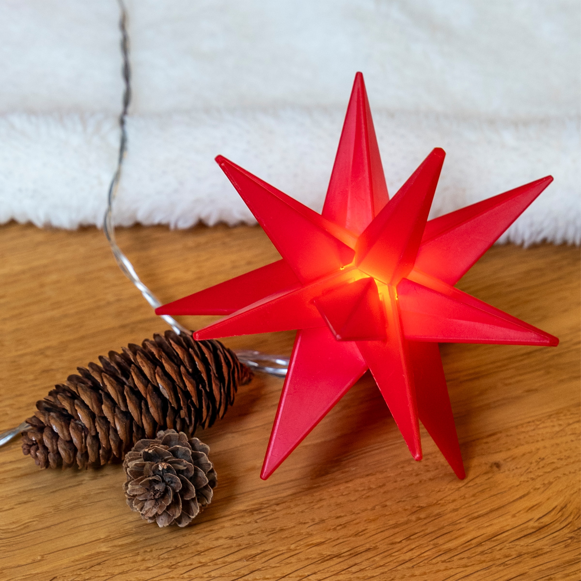 my home LED-Lichterkette »Elvya« 10 Stk.-flammig 3D 10er Sternenlichterkette