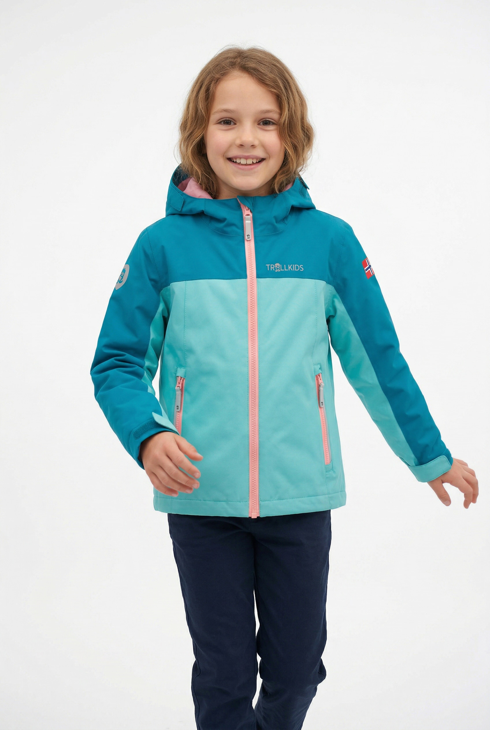 TROLLKIDS Regenjacke »KIDS TELEMARK JACKET« für sportliche Aktivitäten, wasserdicht, mit Mesh-Innenfutter