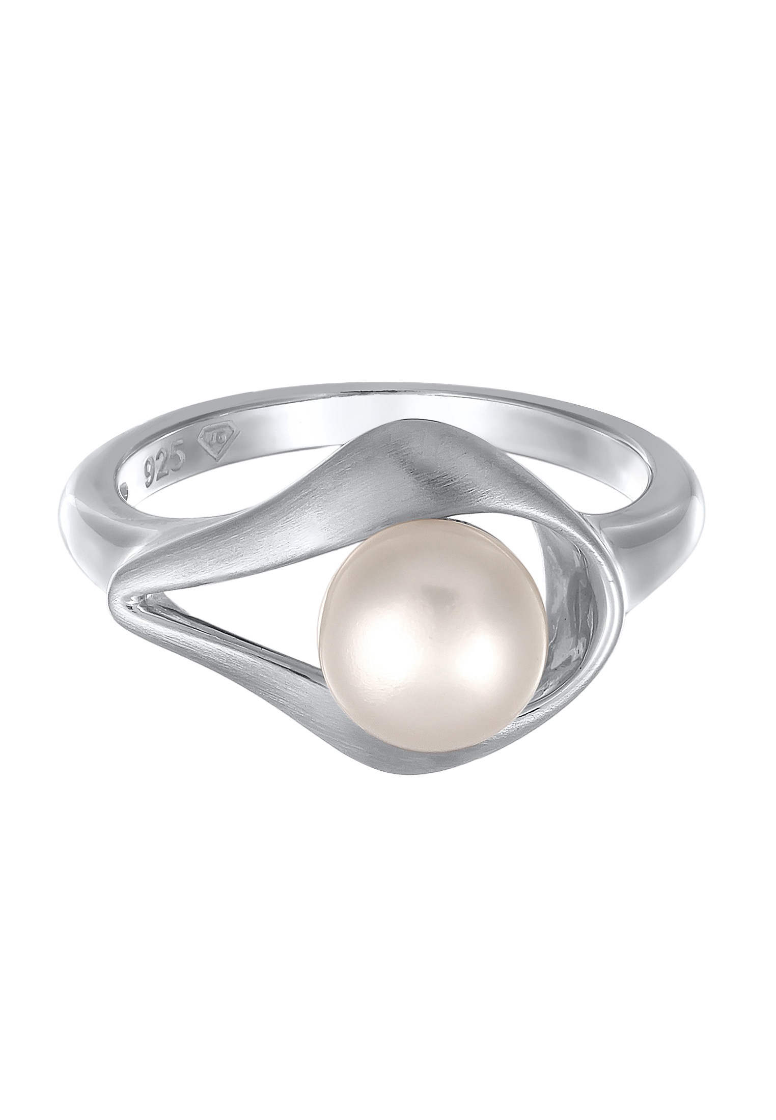 Nenalina Perlenring »Ring Süßwasserperle Modern 925 Silber«