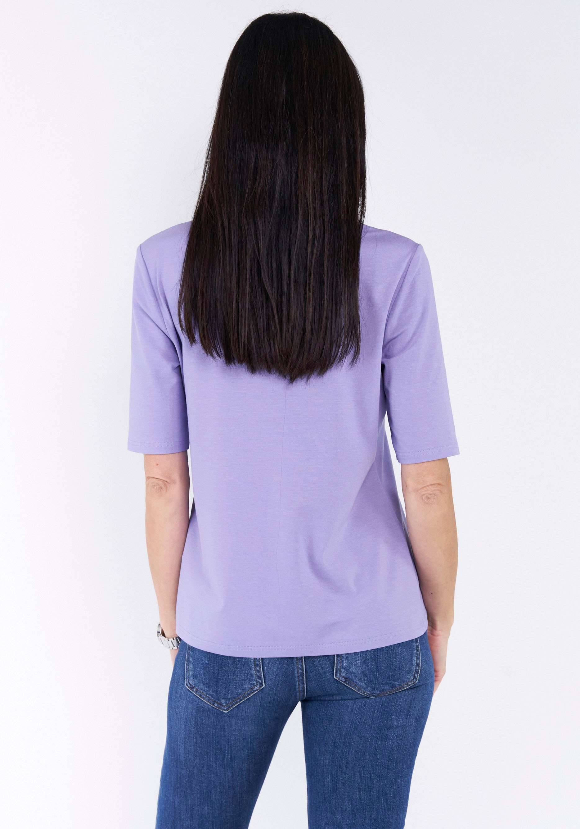 Seidel Moden Stehkragenshirt, im hüftlangen Schnitt, MADE IN GERMANY