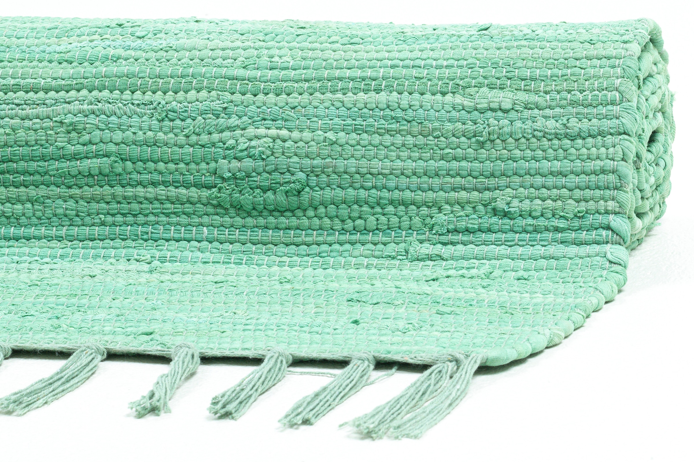 THEKO Läufer »Happy Cotton Fleckerl«, rechteckig, Handweb Läufer,  Flachgewebe, reine Baumwolle, handgewebt, mit Fransen bestellen im OTTO  Online Shop