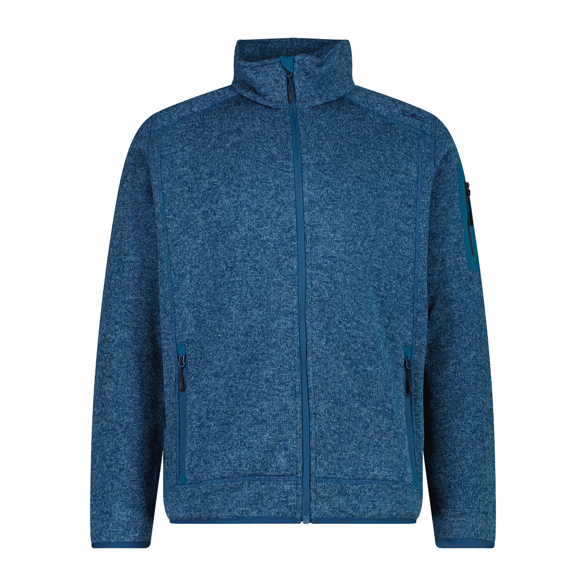 CMP Strickfleecejacke »MAN JACKET« ohne Kapuze mit hochschließendem Kragen, atmungsaktiv, wasserabweisend