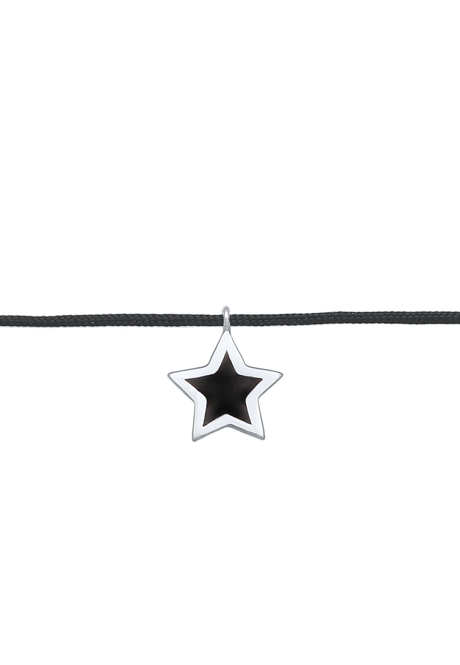 Elli Choker »Halskette Choker Textil Stern Emaille Astro 925 Silber«