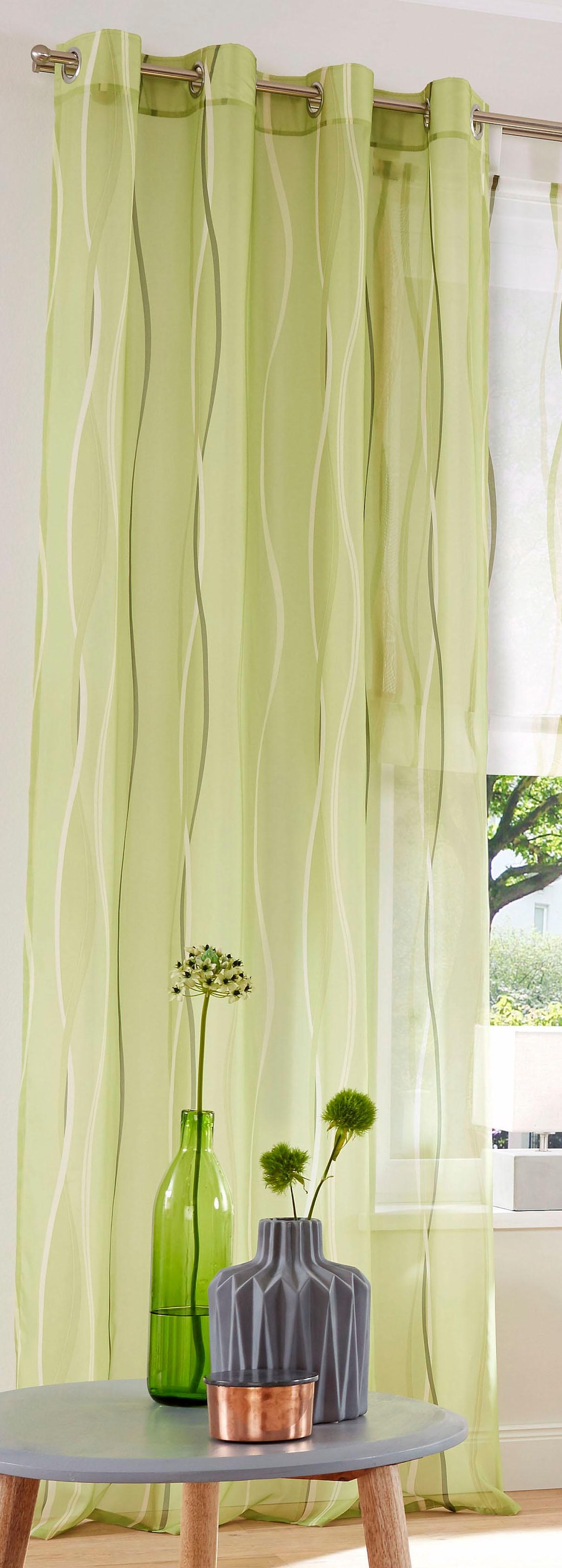 my home Gardine »Dimona«, (2 St.), 2er-Set, transparent, Voile, Polyester  bestellen im OTTO Online Shop