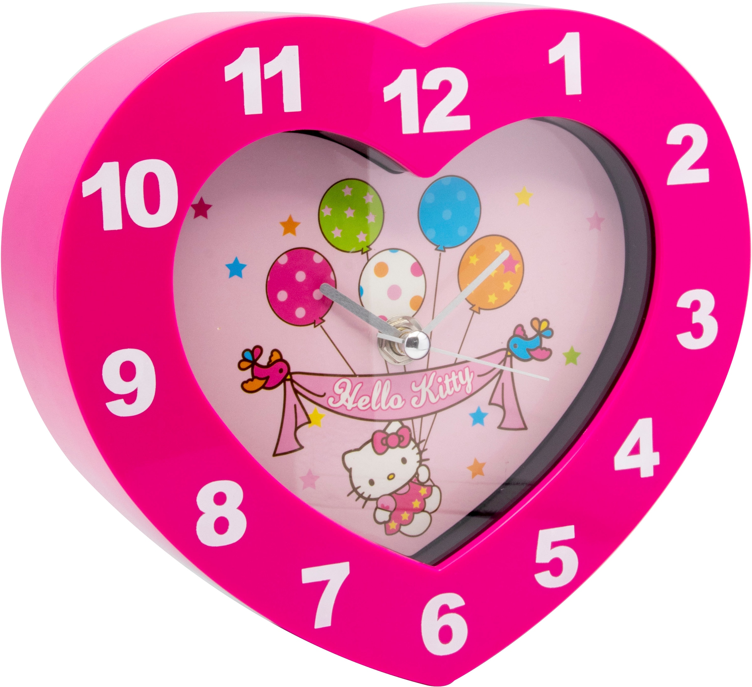 Wanduhr »Hello Kitty, 25204,«, Herzform, ideal auch als Geschenk