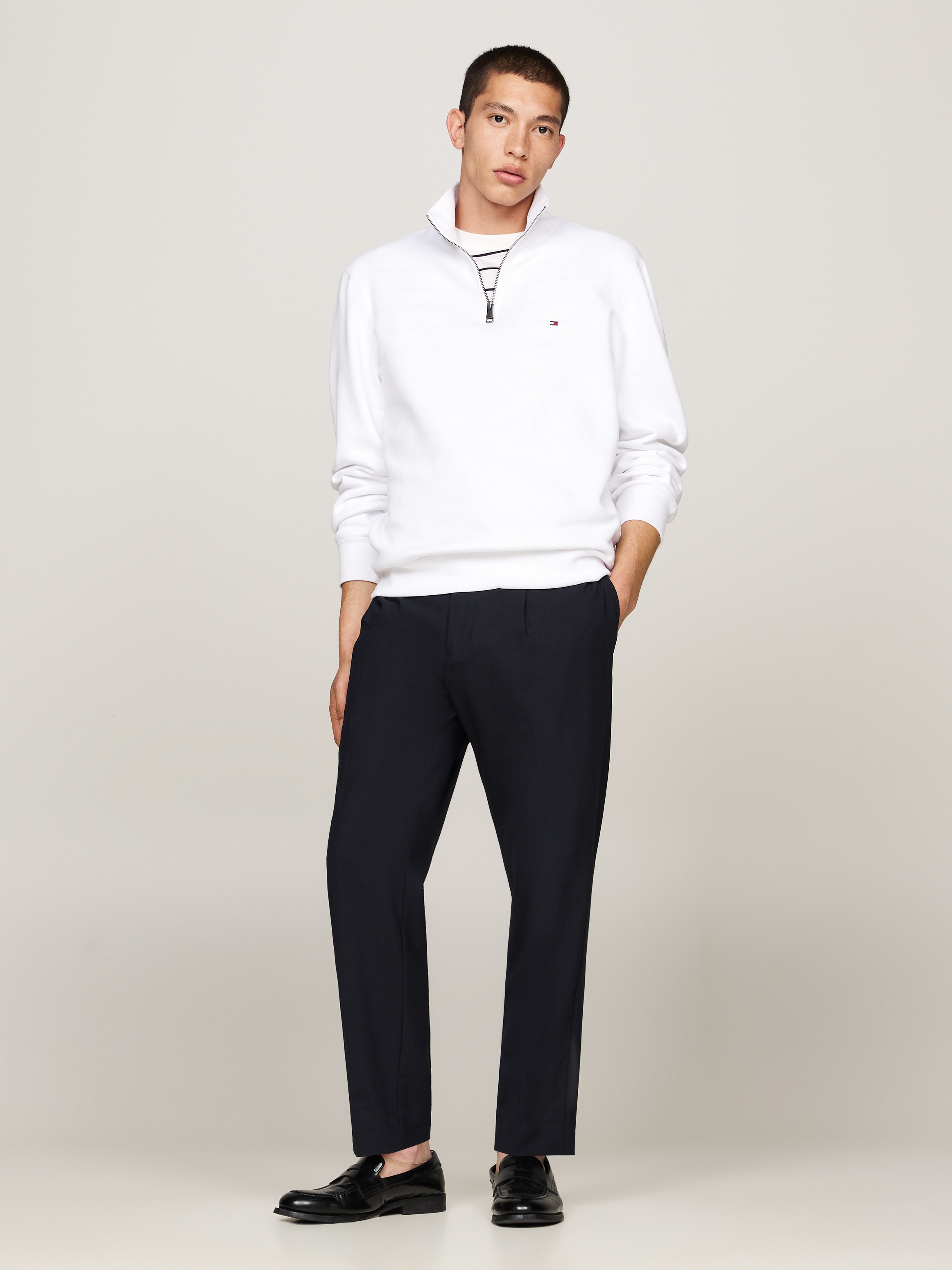 Tommy Hilfiger Sweatshirt »ESSENTIAL FLEECE 1/4 ZIP«, mit Stehkragen