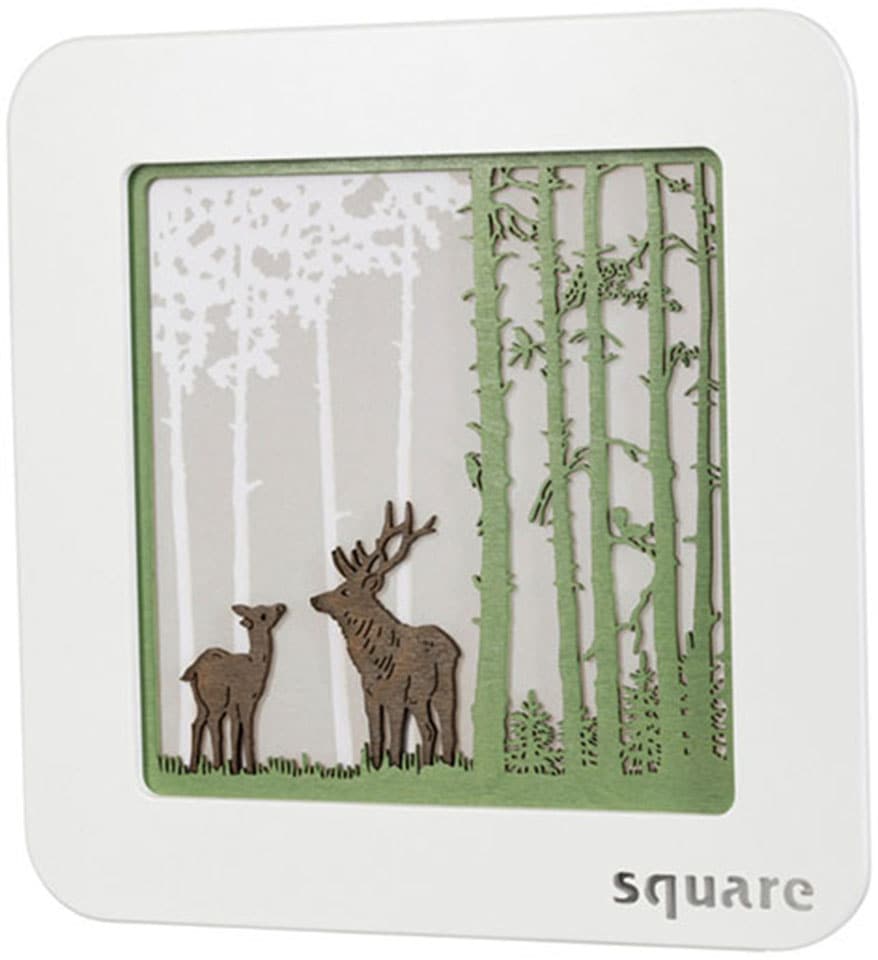 Weigla LED-Bild »Square - Standbild Wald, Weihnachtsdeko«, (1 St.), mit Timerfunktion