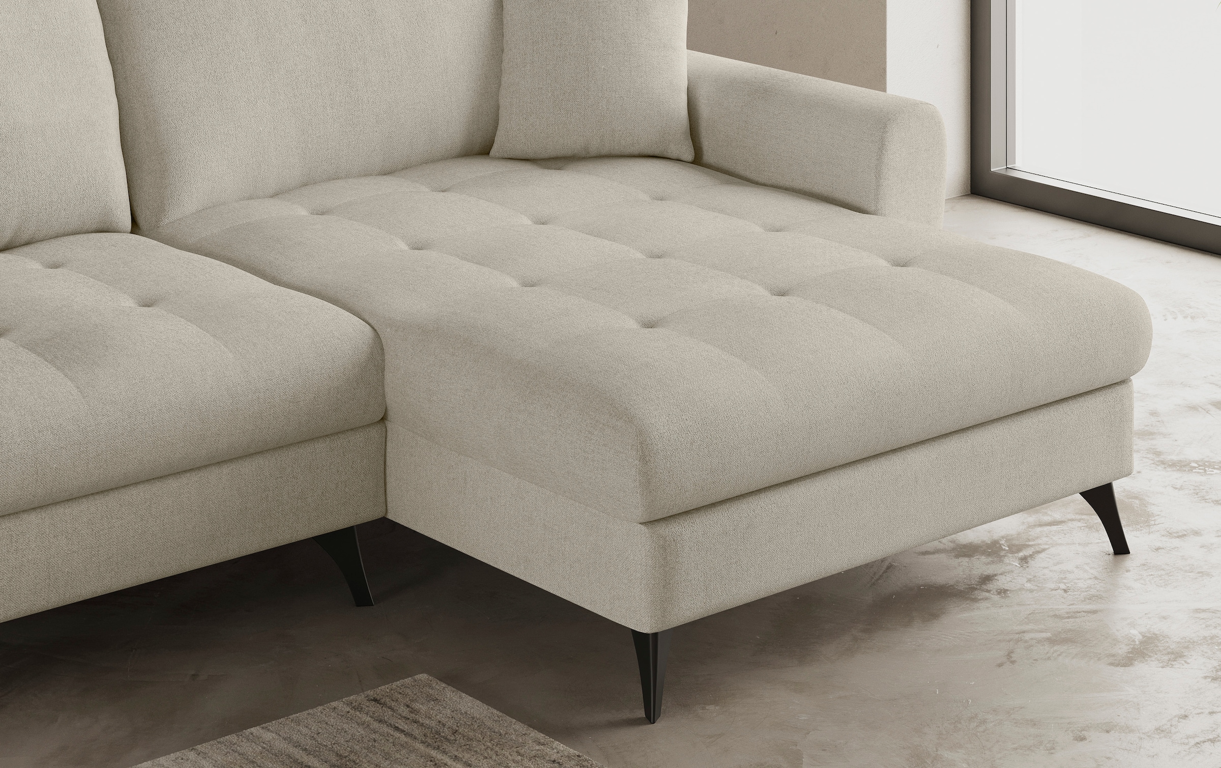 Mr. Couch Ecksofa »Blackburn II, L-Form«, Mit Kaltschaumpolsterung bis 140 kg belastbar
