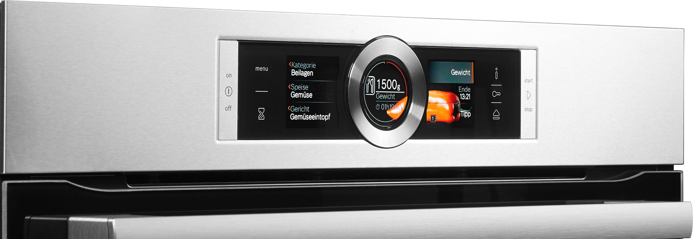 BOSCH Dampfbackofen 8 »CSG636BS3«, mit Teleskopauszug nachrüstbar, ecoClean Direct, mit softClose