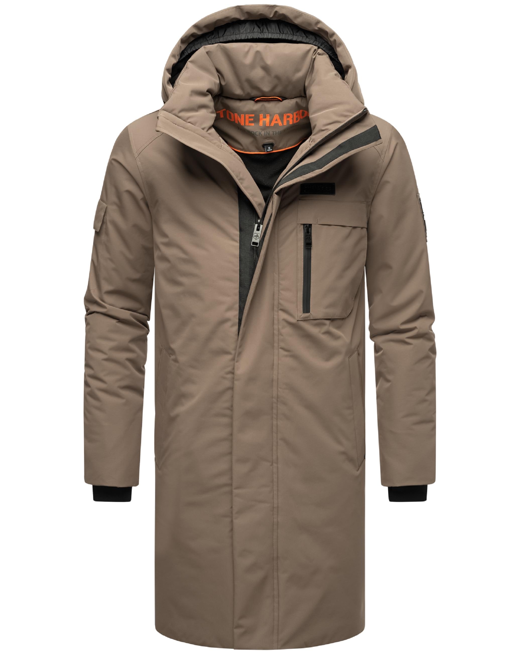 Regenmantel »Wintermantel Xandroo XX«, Lange, wasserdichte Herren Regenjacke mit Kapuze