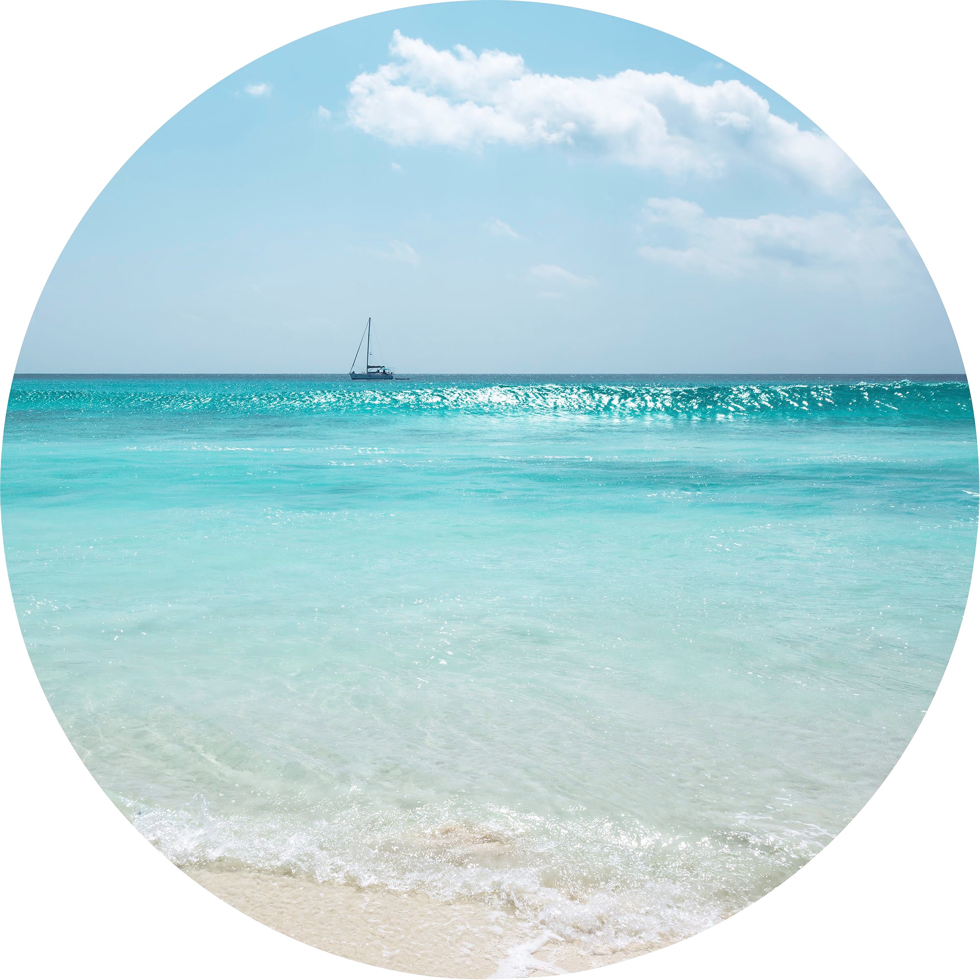 Komar Fototapete »Lagoon«, Comic-botanisch, 125 x 125 cm