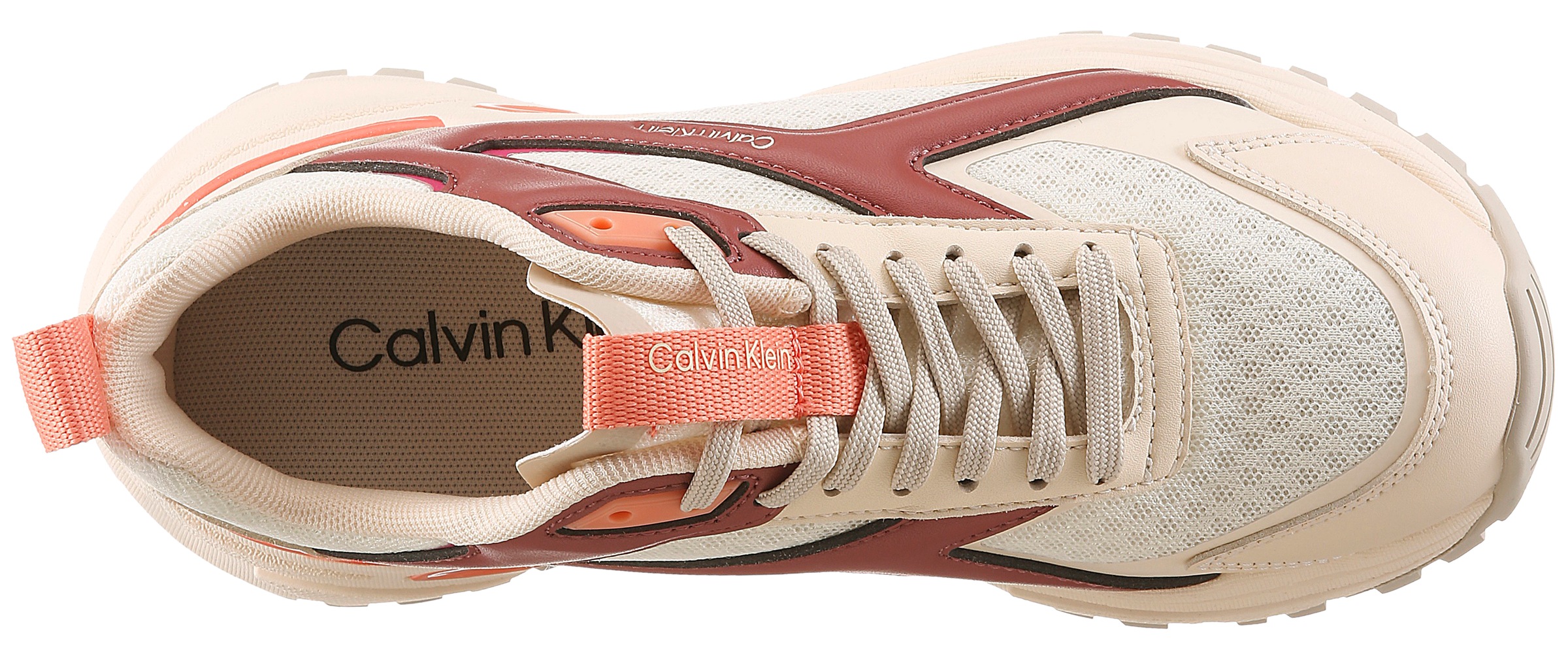 Calvin Klein Plateausneaker »HIKE RUN CKSTRIPE MESH«  Schnürschuh, Halbschuh, Freizeitsneaker mit Logo-Schriftzug