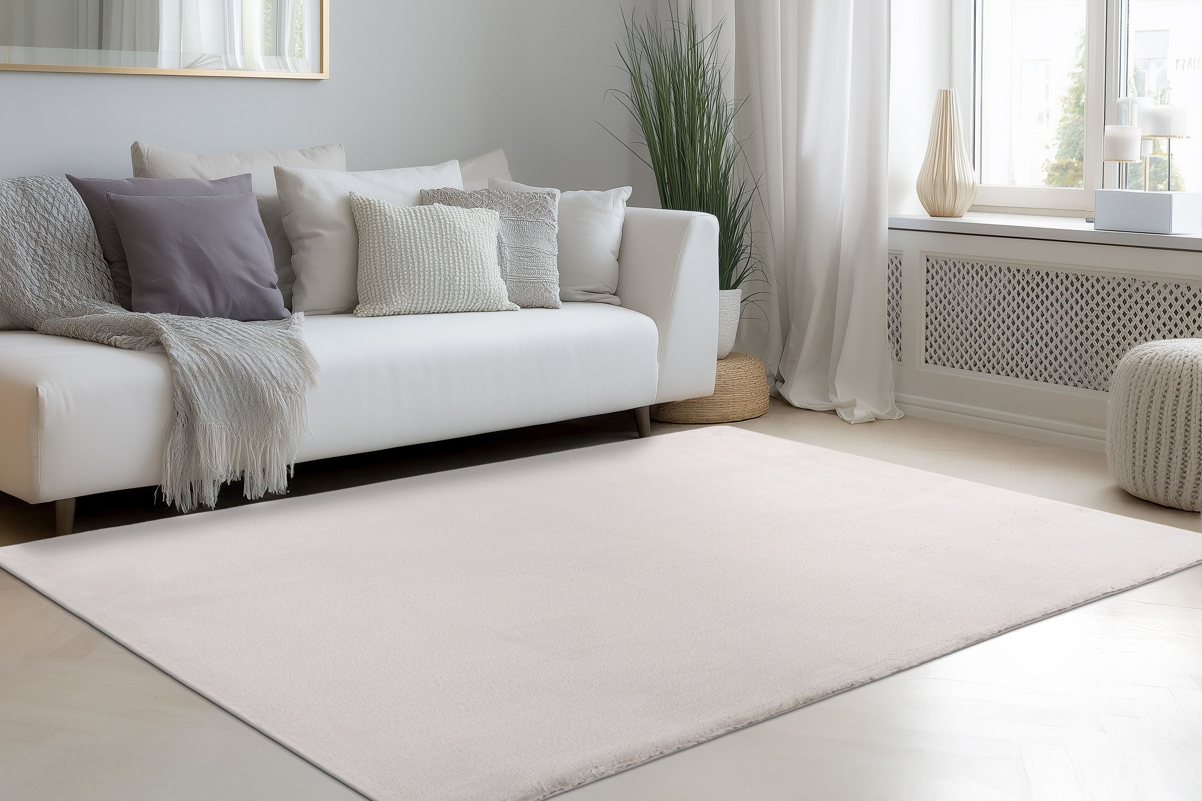 Kayoom Hochflor-Teppich »Emperor 525« rechteckig 23 mm Höhe weicher Hochflor, Fell Haptik, Wohnzimmer